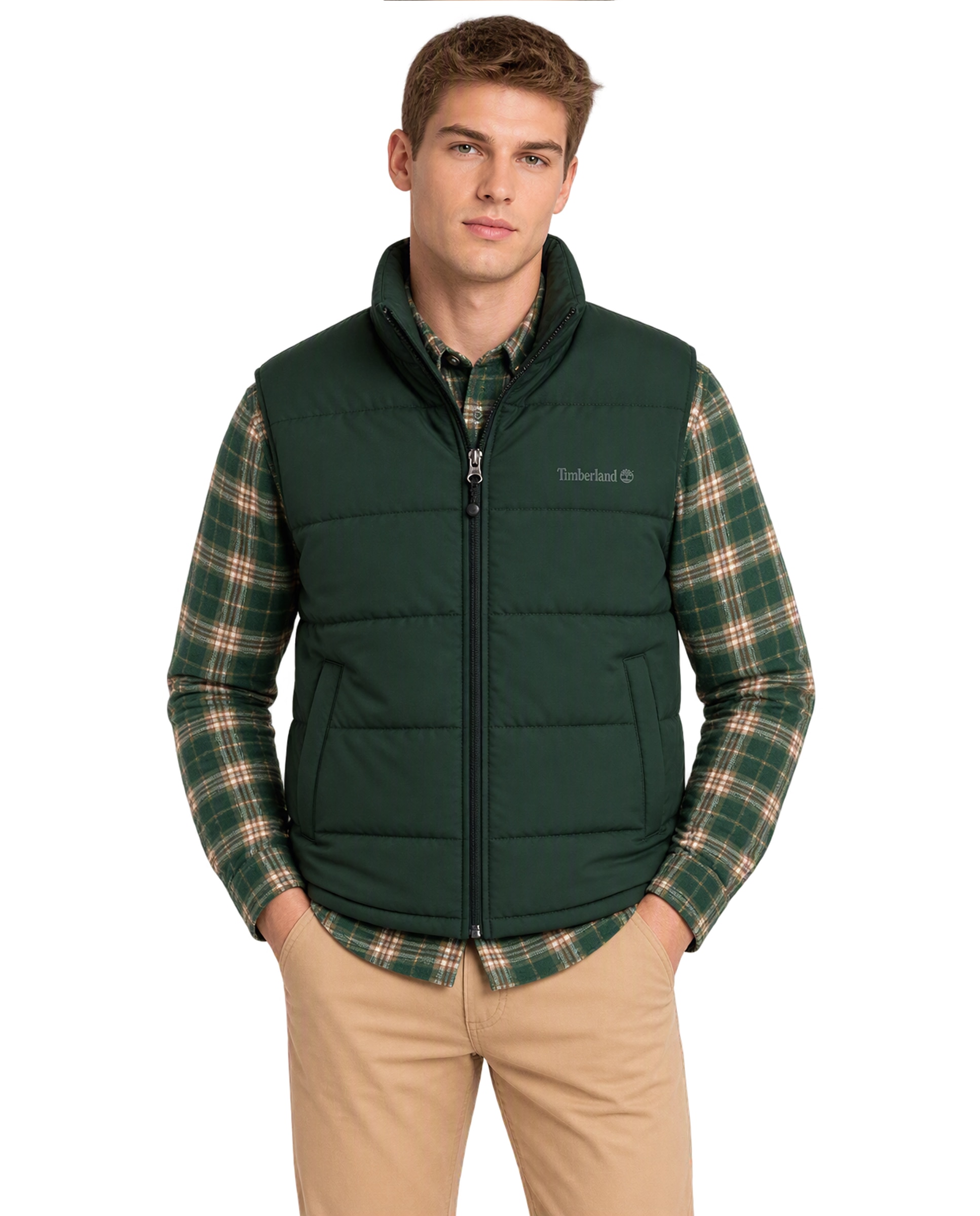 Imagen 0 de Chaleco de hombre acolchado impermeable axis peak Verde oscuro