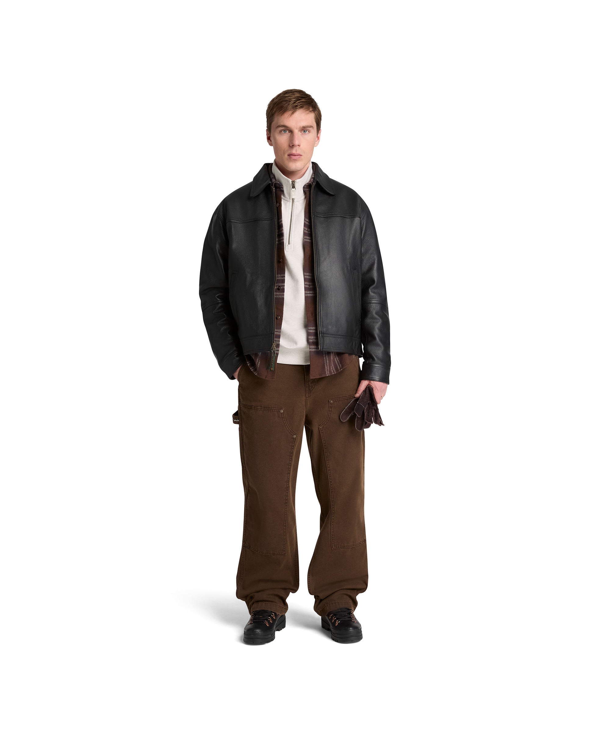 Cazadora bómber de hombre de cuero stratham - Timberland - Negro Negro-2