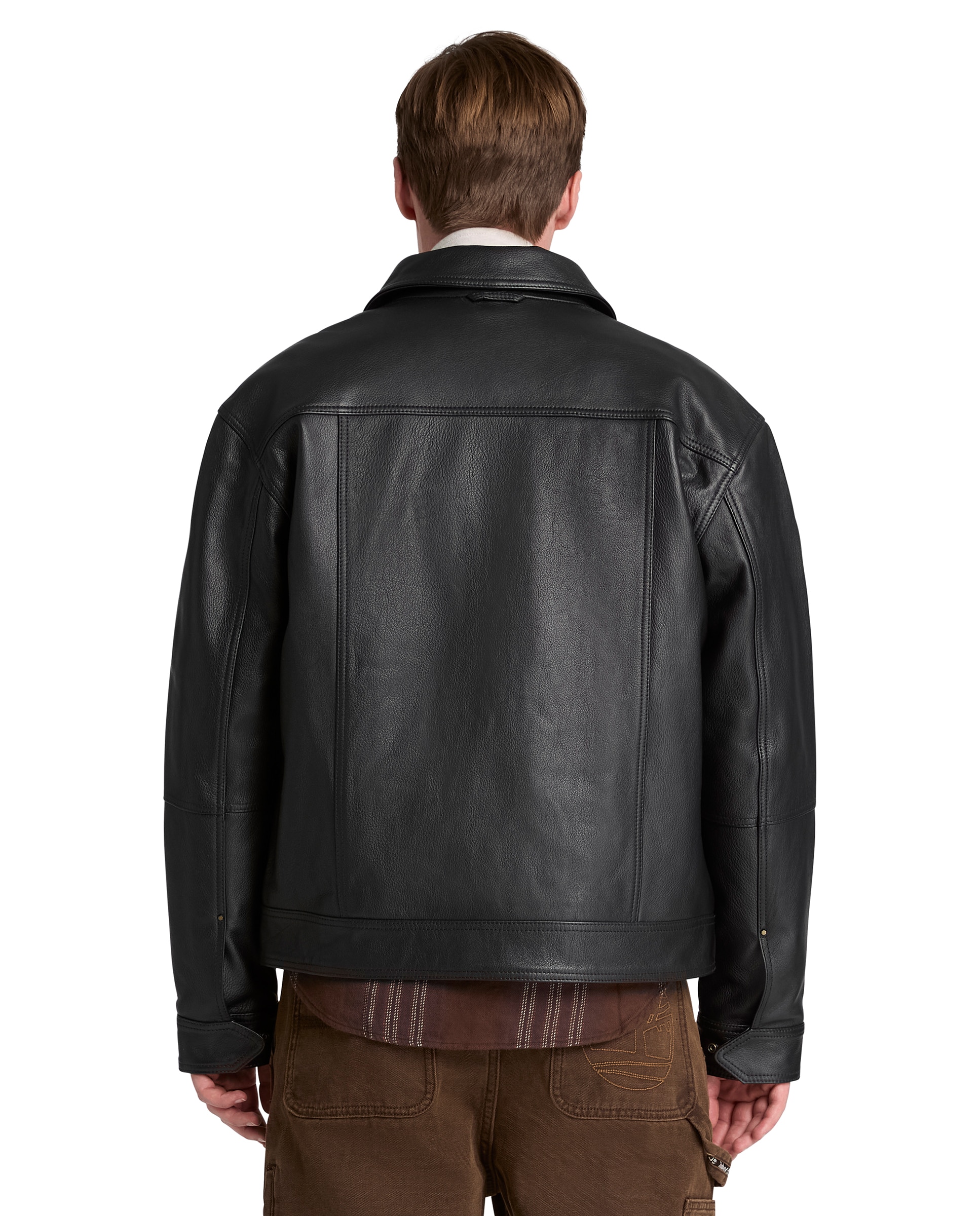 Cazadora bómber de hombre de cuero stratham - Timberland - Negro Negro-4