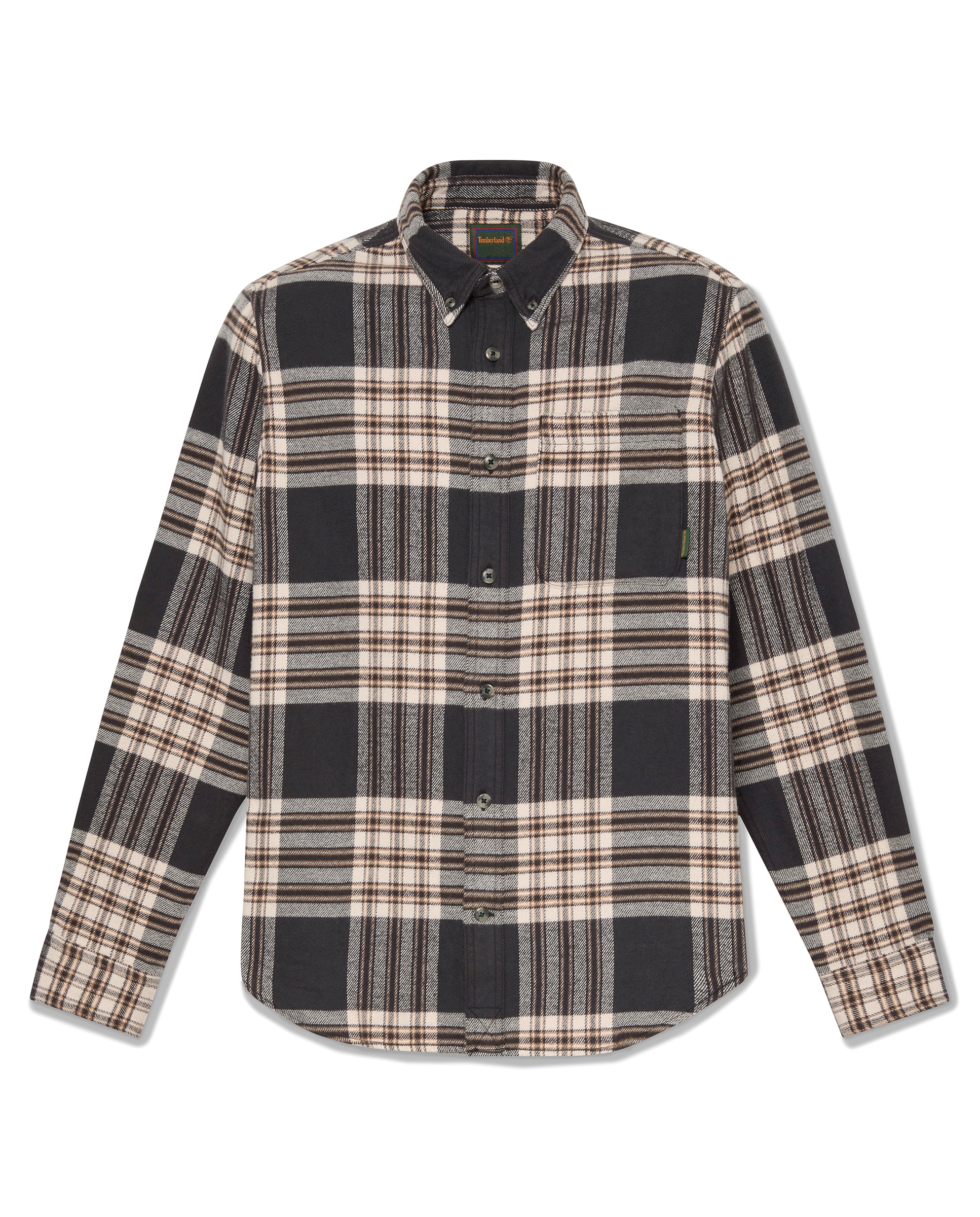 Camisa de hombre de corte estándar con bolsillo a cuadros - Timberland - Negro Negro-4
