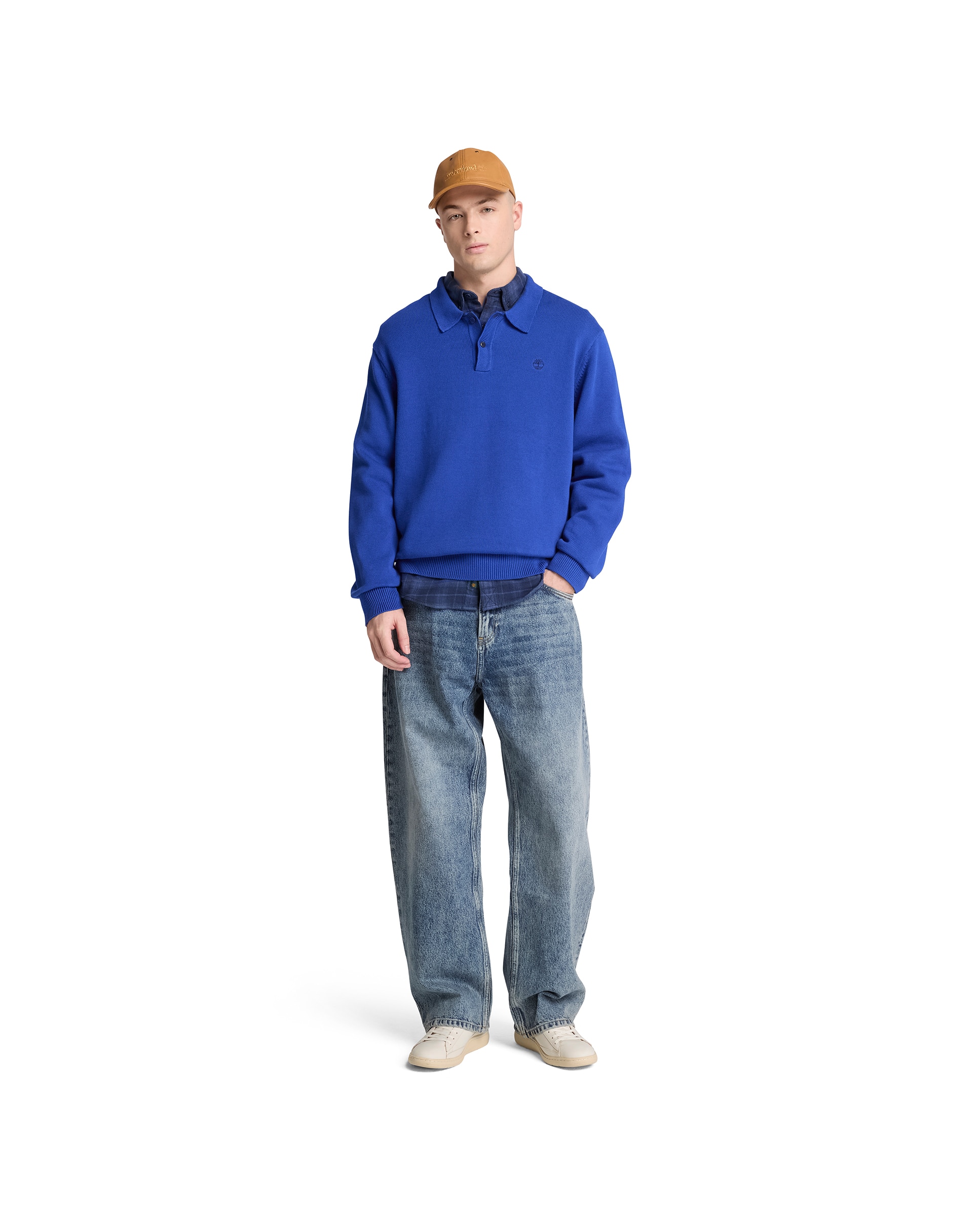 Imagen 2 de Camisa de hombre de franela de corte regular a cuadros - Timberland - Azul oscuro Azul oscuro