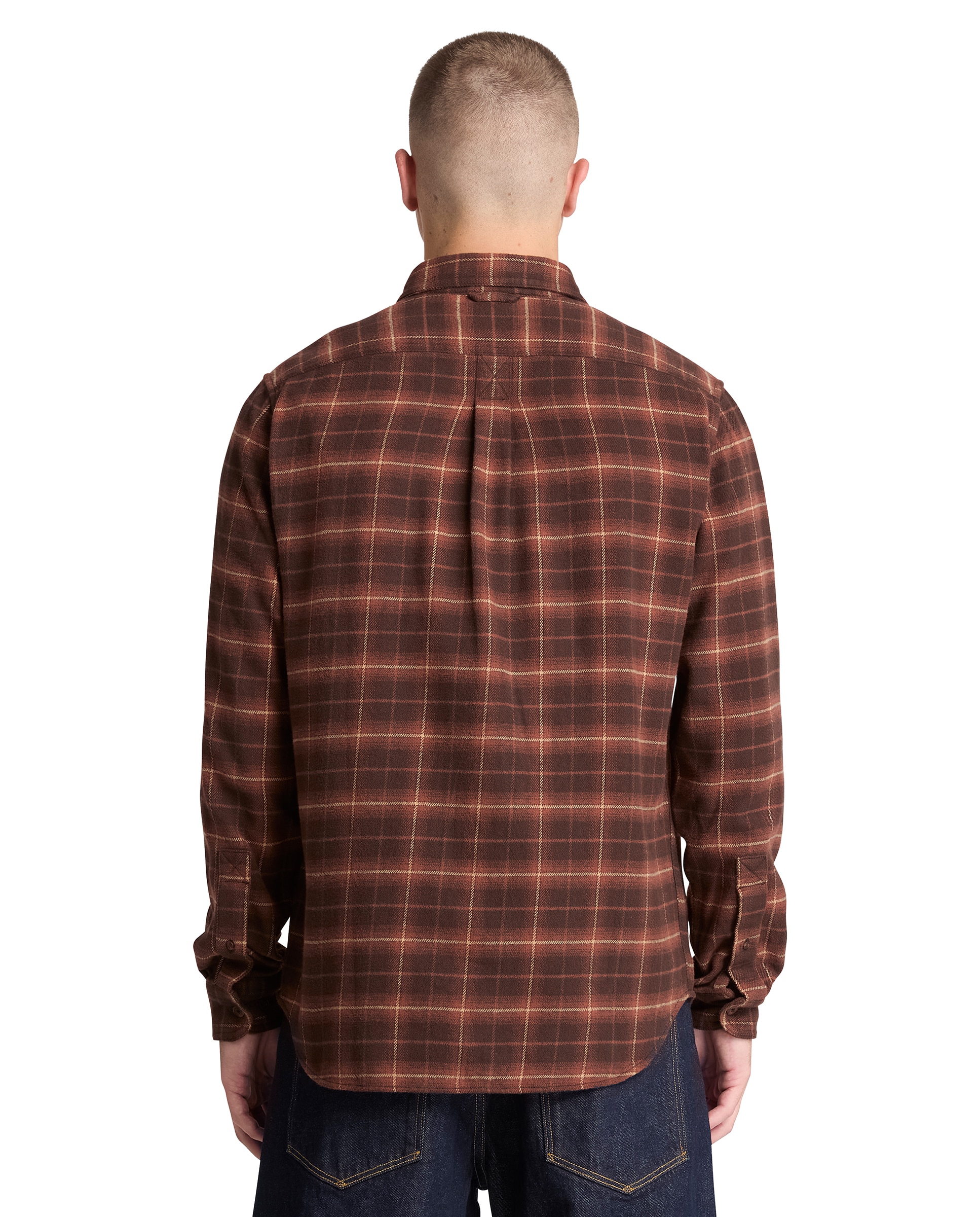 Imagen 4 de Camisa de hombre de franela de corte regular a cuadros - Timberland - Marrón Marrón