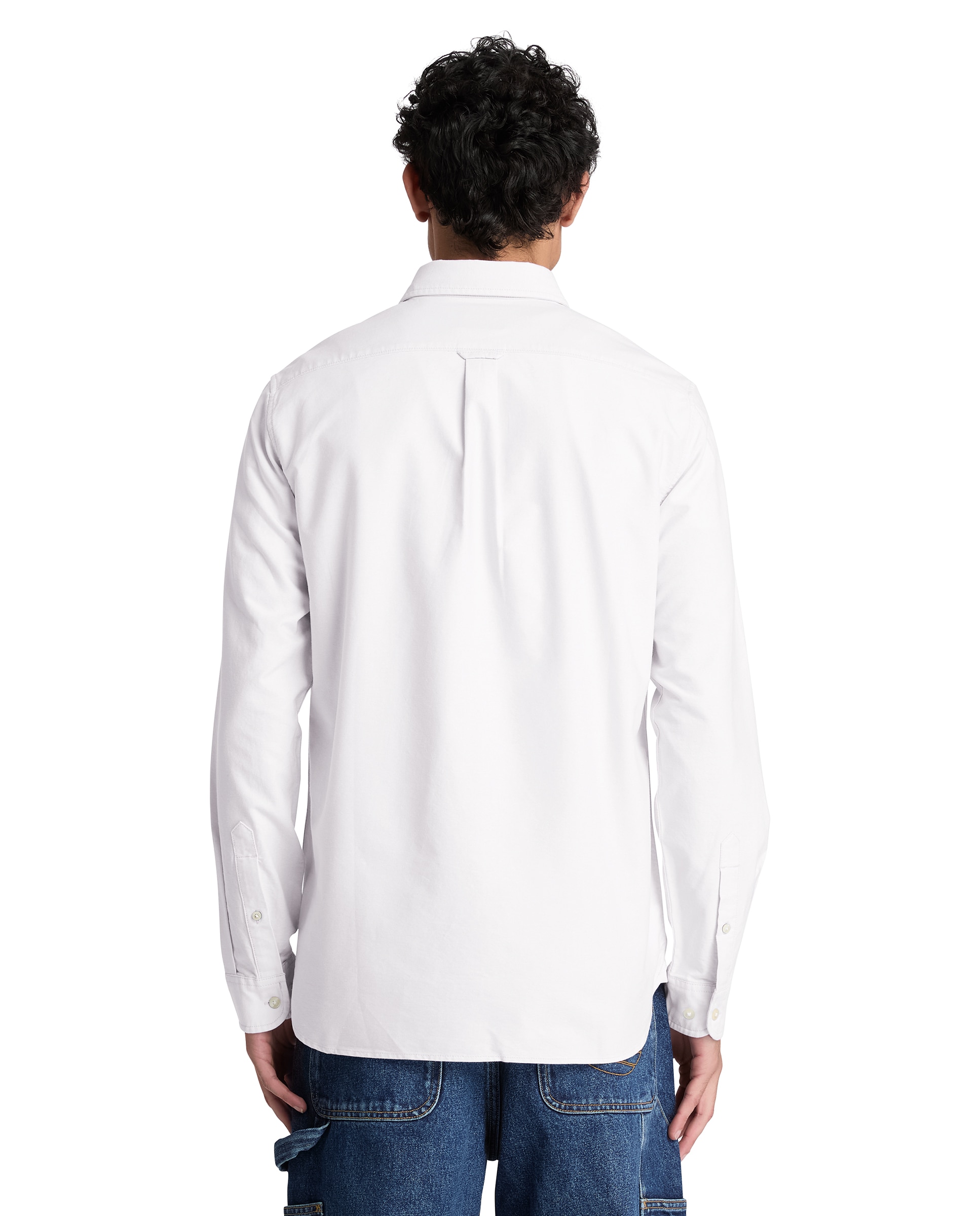 Camisa de hombre oxford con bolsillo - Timberland - Blanco Blanco-4