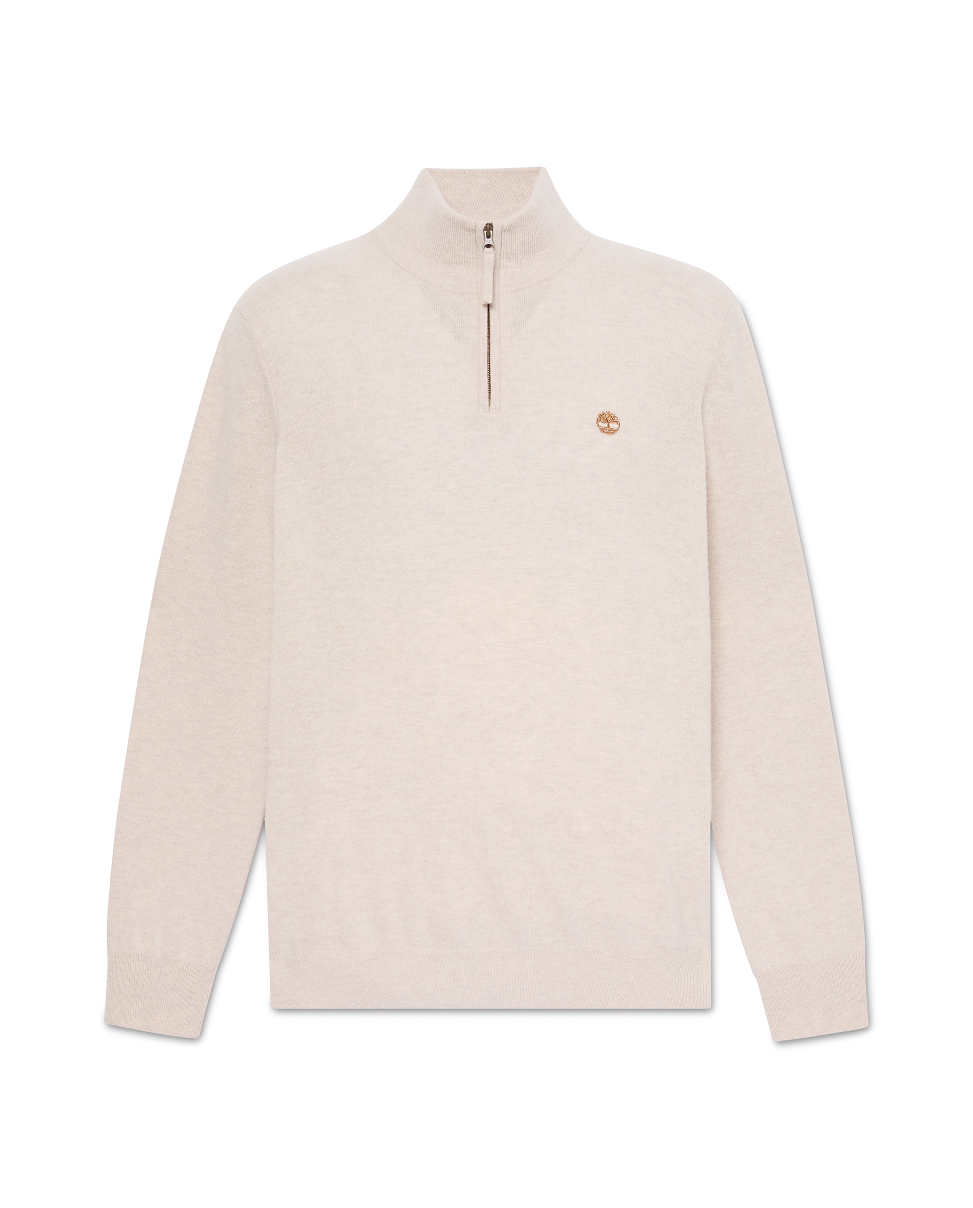 Imagen 5 de Jersey de hombre de lana merina de media cremallera - Timberland - Beige Beige
