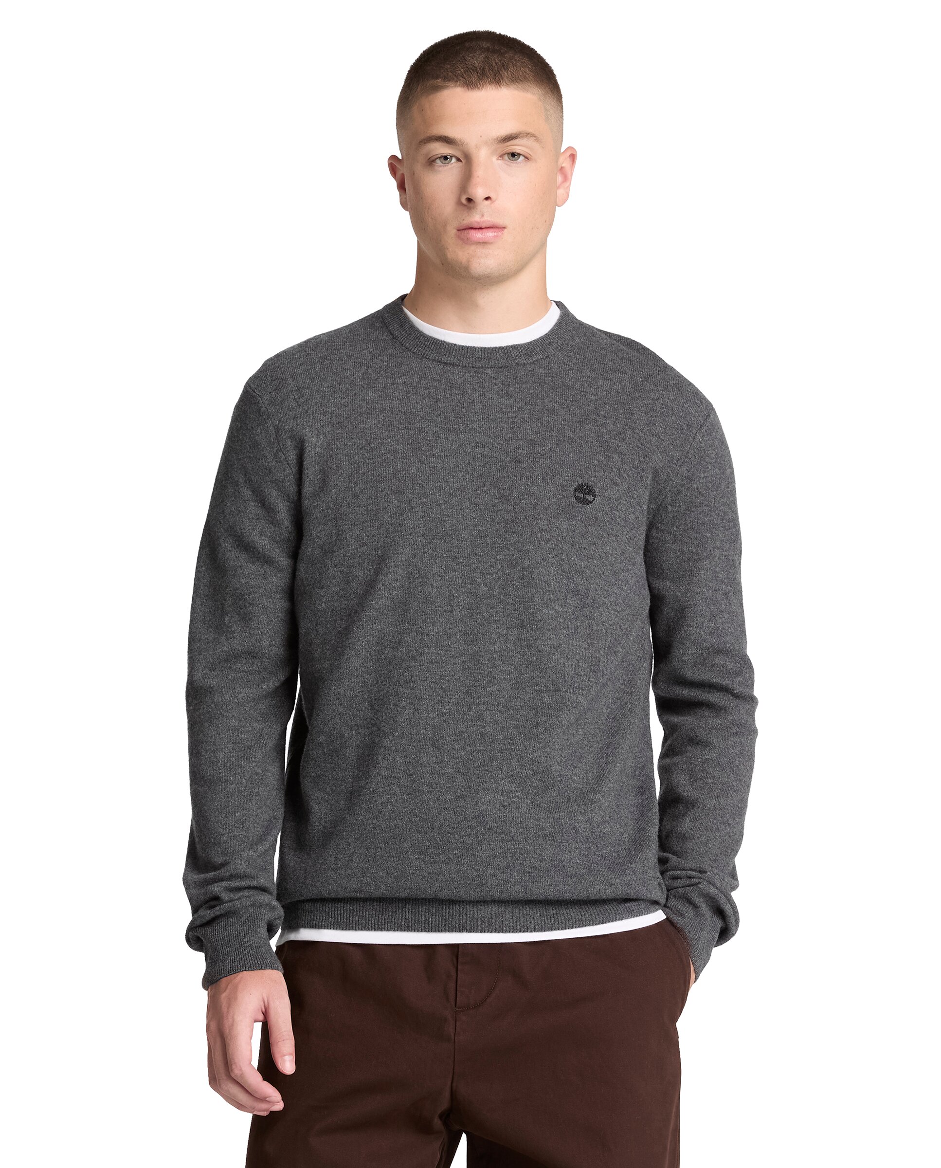 Imagen 1 de Jersey de hombre cuello redondo y lana merina cohas brook - Timberland - Gris Gris