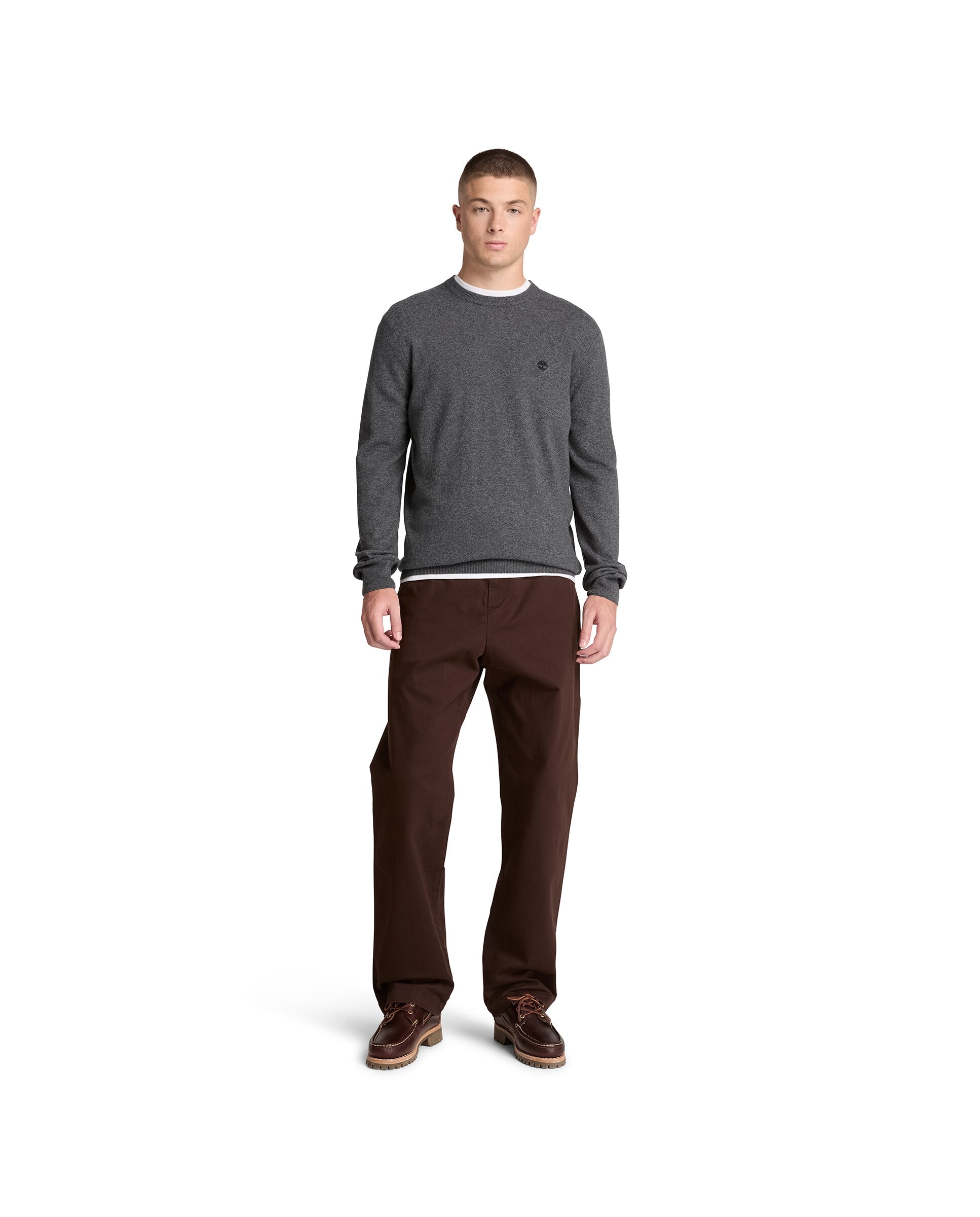 Imagen 2 de Jersey de hombre cuello redondo y lana merina cohas brook - Timberland - Gris Gris