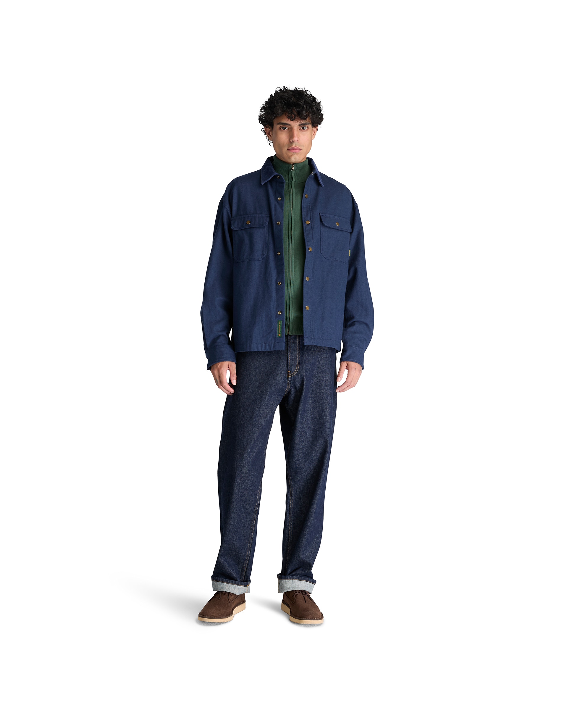 Cárdigan de hombre de algodón con cremallera williams river - Timberland - Verde oscuro Verde oscuro-2