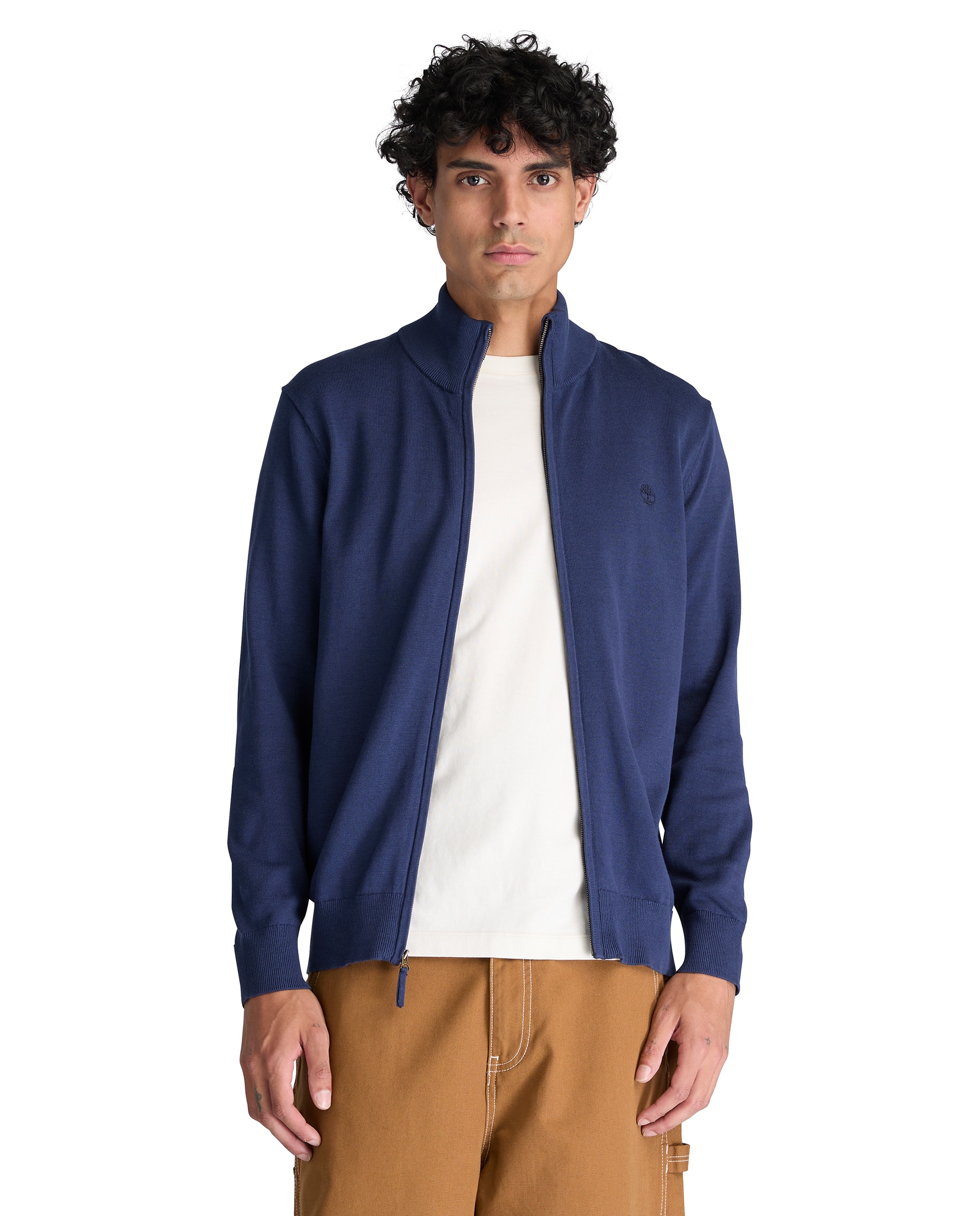 Cárdigan de hombre de algodón con cremallera williams river - Timberland - Azul oscuro Azul oscuro-1