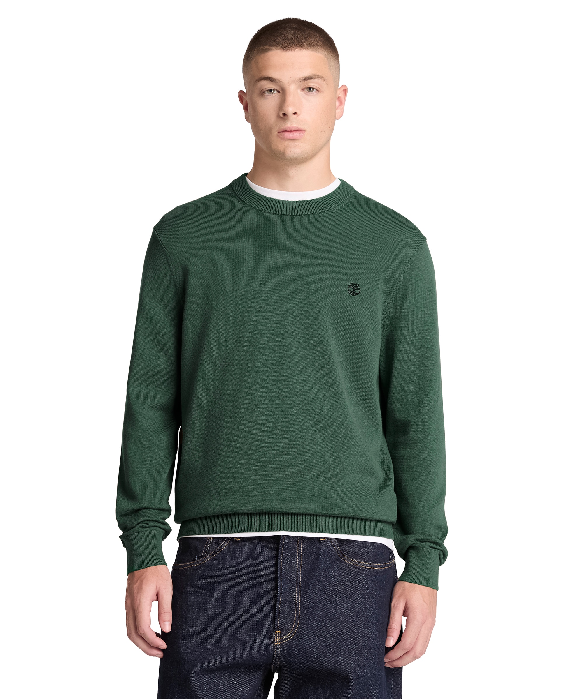 Imagen 0 de Jersey de hombre de cuello redondo de algodón williams river Verde oscuro