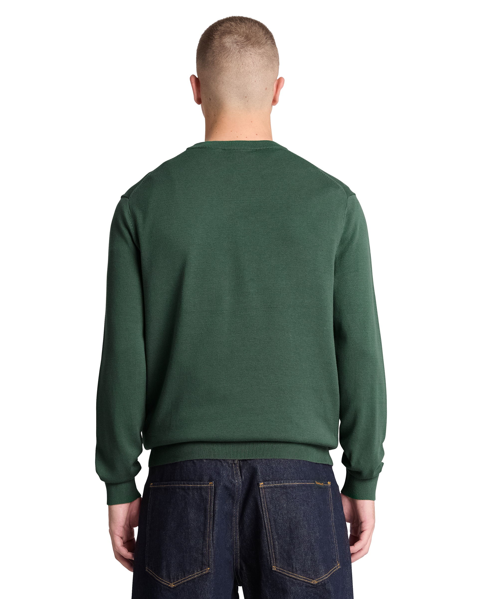 Jersey de hombre de cuello redondo de algodón williams river - Timberland - Verde oscuro Verde oscuro-4