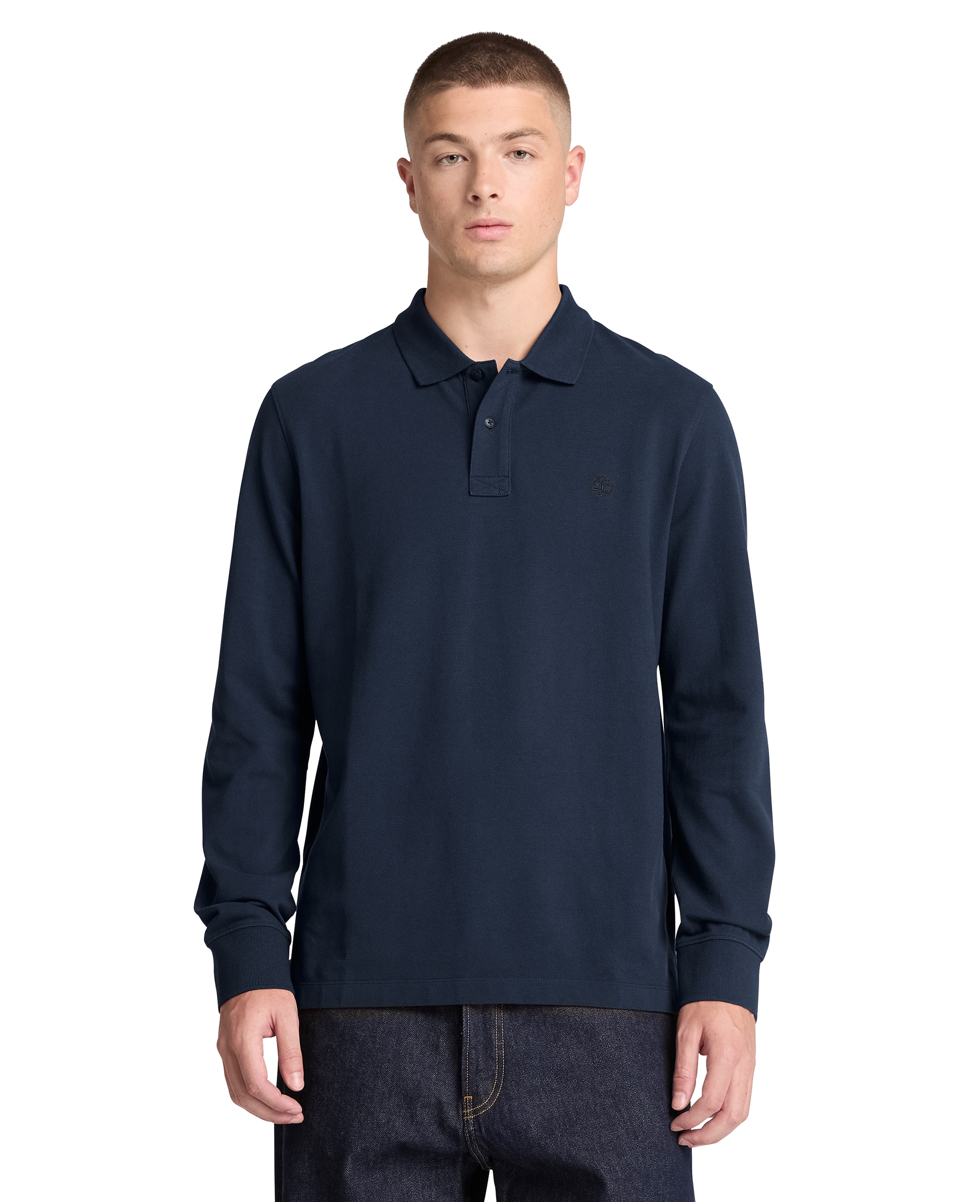 Polo de hombre de manga larga millers river - Timberland - Azul oscuro Azul oscuro-1
