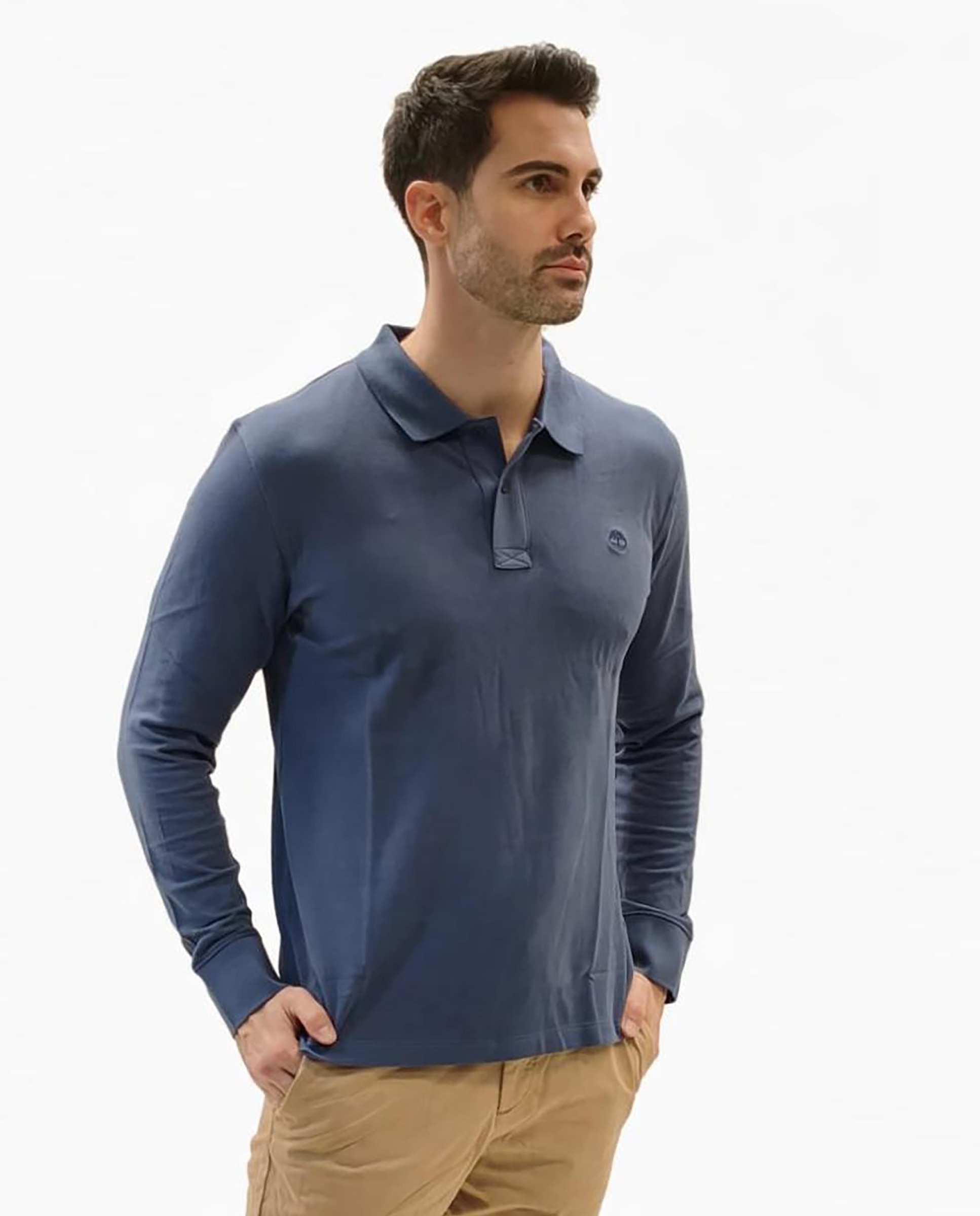 Polo de hombre de manga larga millers river - Timberland - Azul denim Azul denim-2
