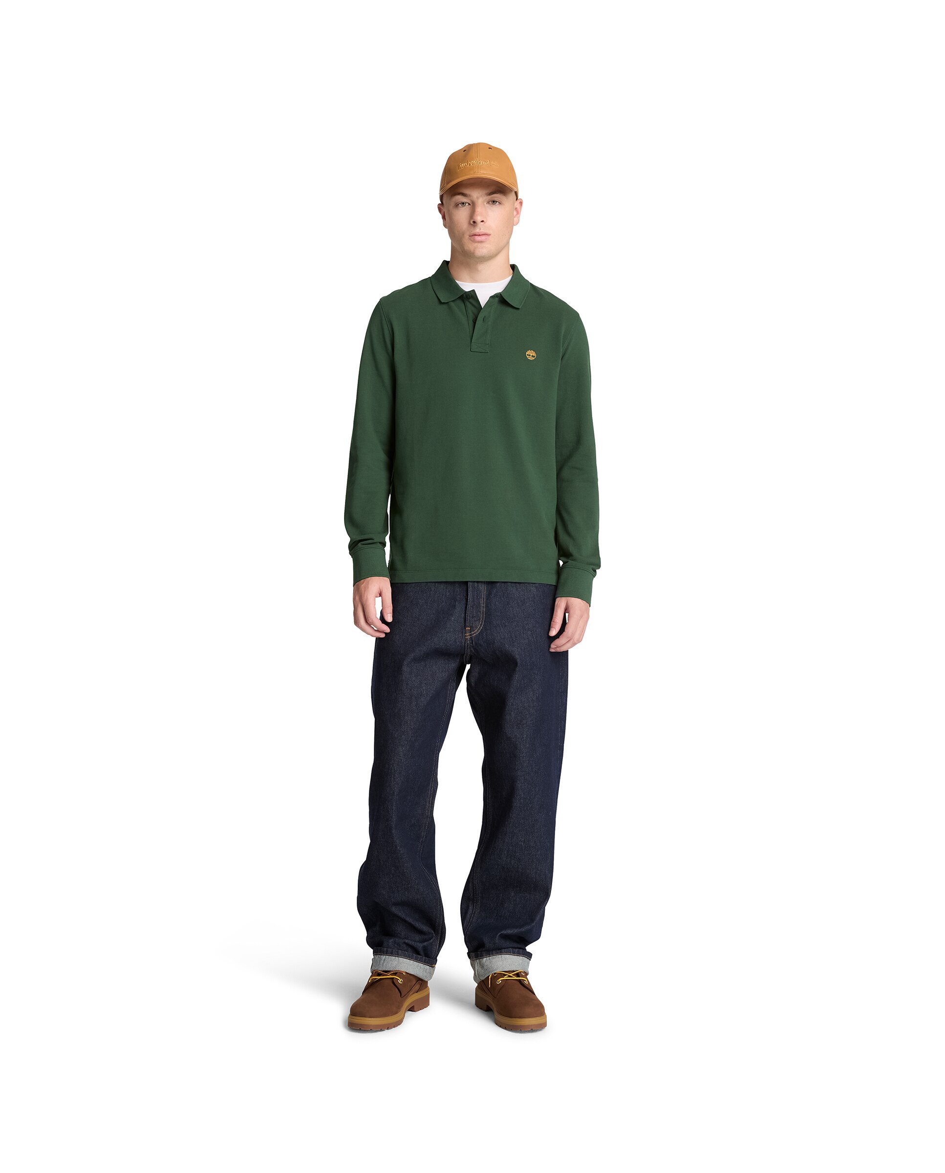 Polo de hombre de manga larga millers river - Timberland - Verde oscuro Verde oscuro-2