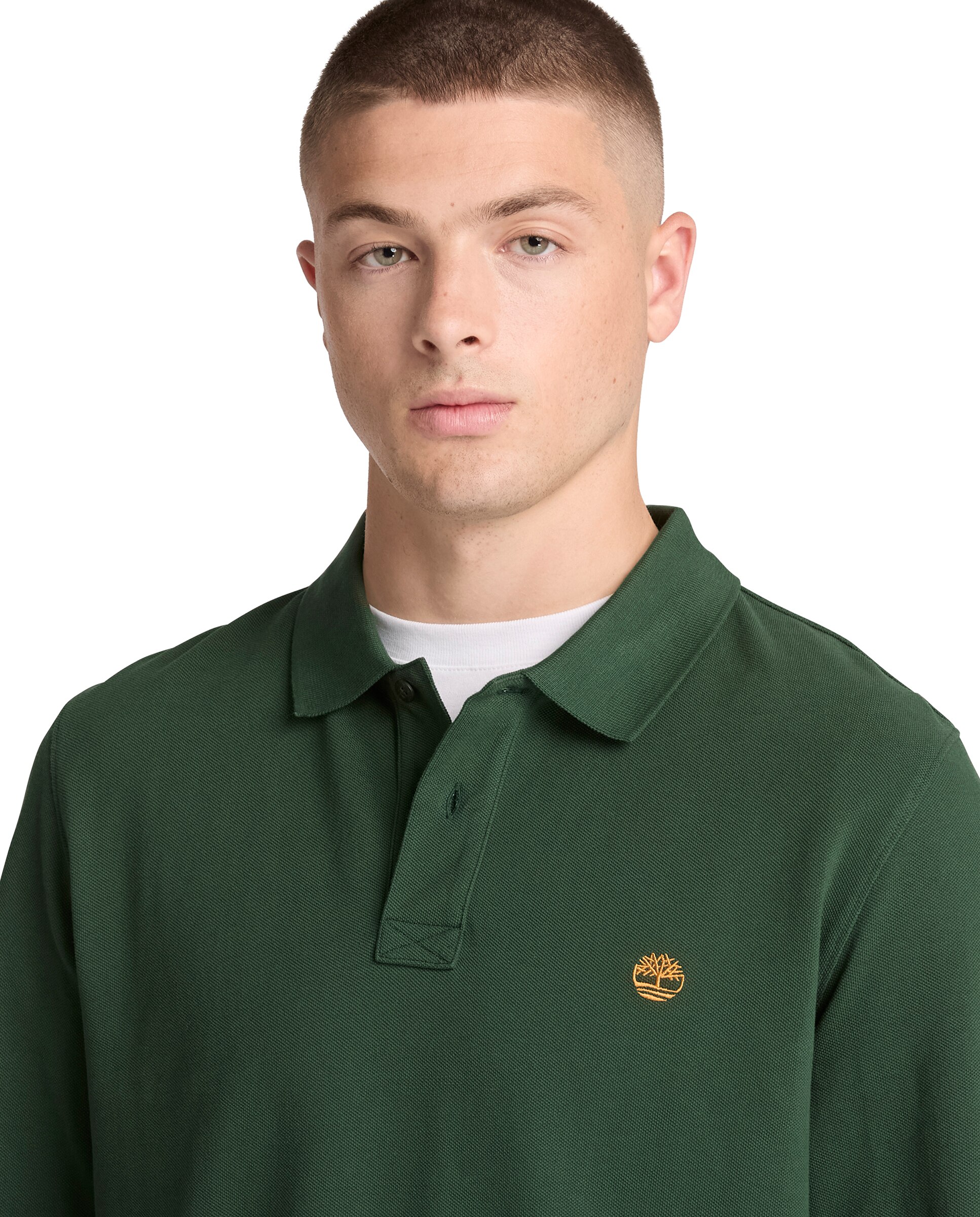 Polo de hombre de manga larga millers river - Timberland - Verde oscuro Verde oscuro-3