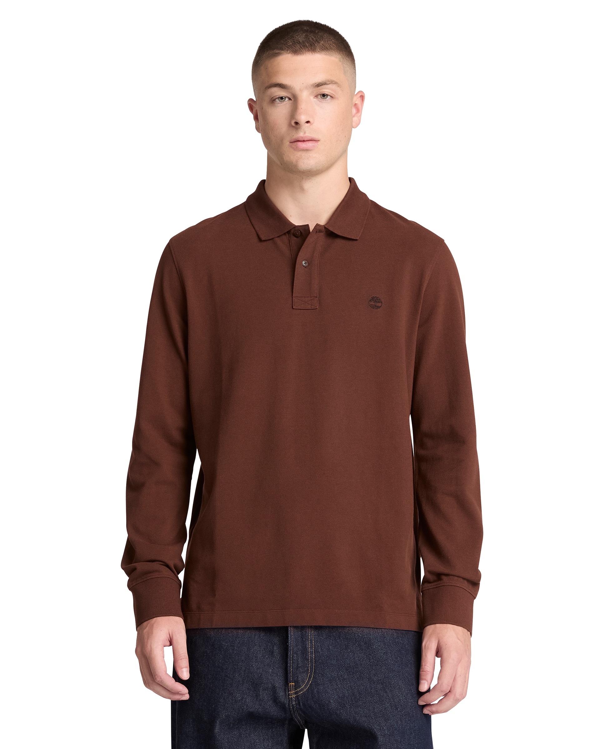 Polo de hombre de manga larga millers river - Timberland - Marrón Marrón-1