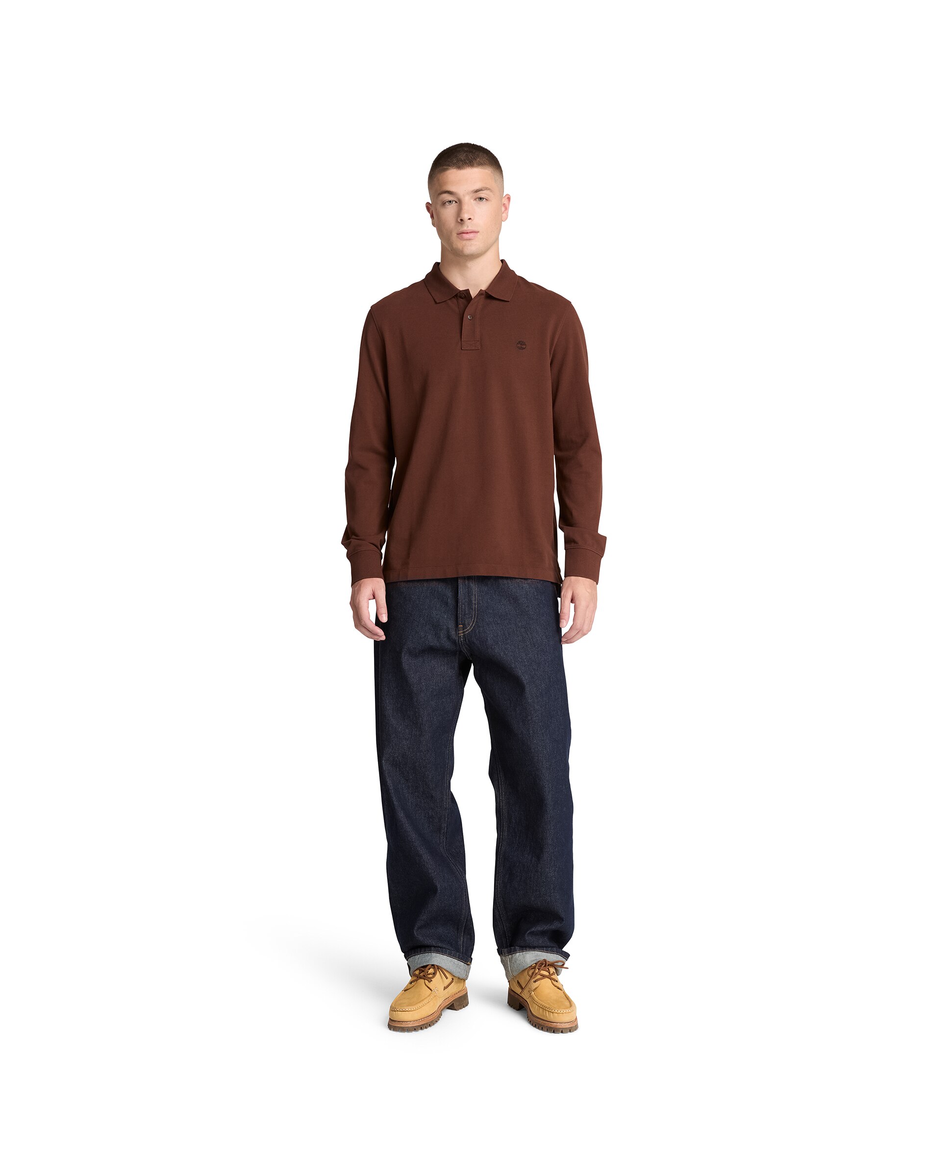 Polo de hombre de manga larga millers river - Timberland - Marrón Marrón-2