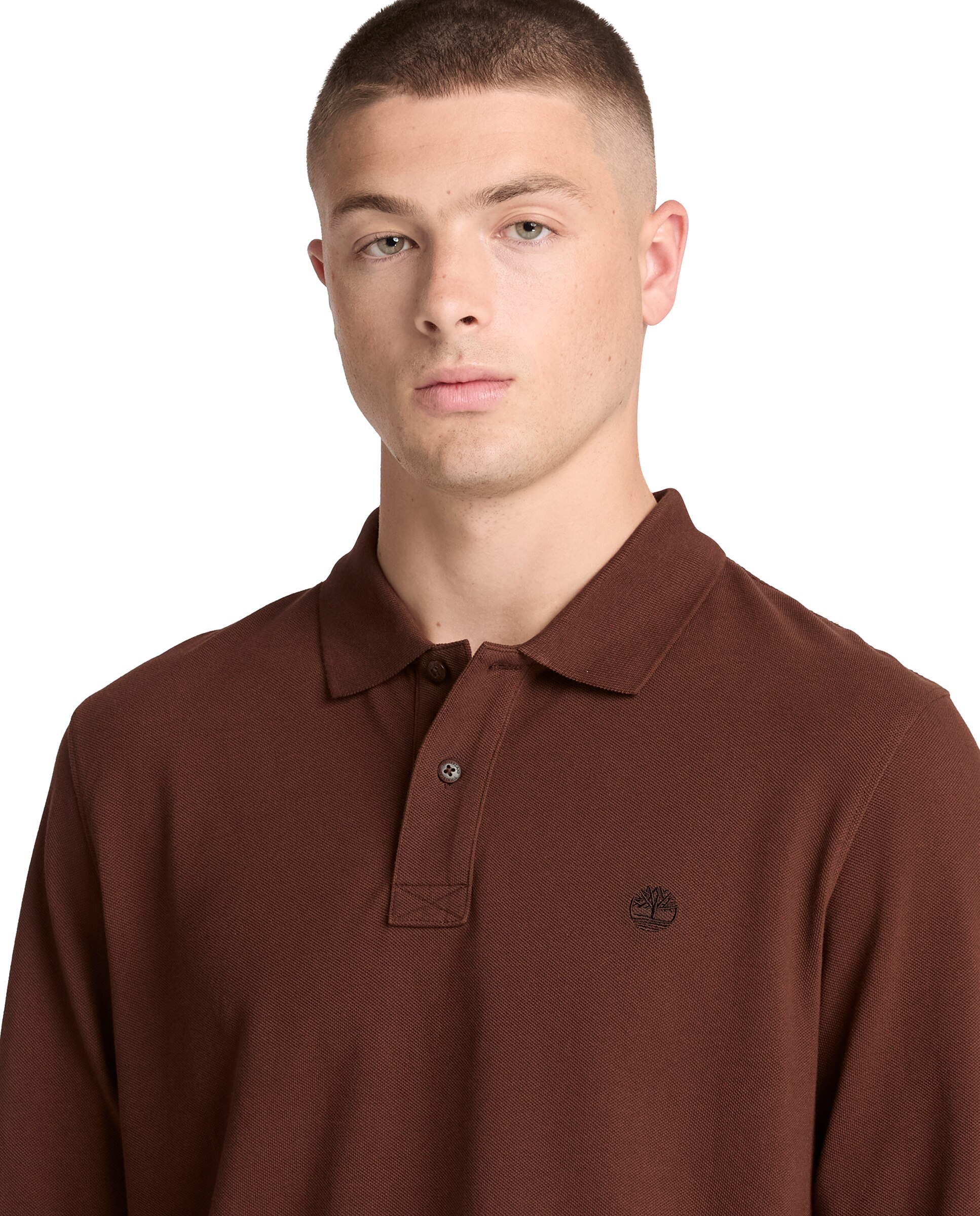 Polo de hombre de manga larga millers river - Timberland - Marrón Marrón-3