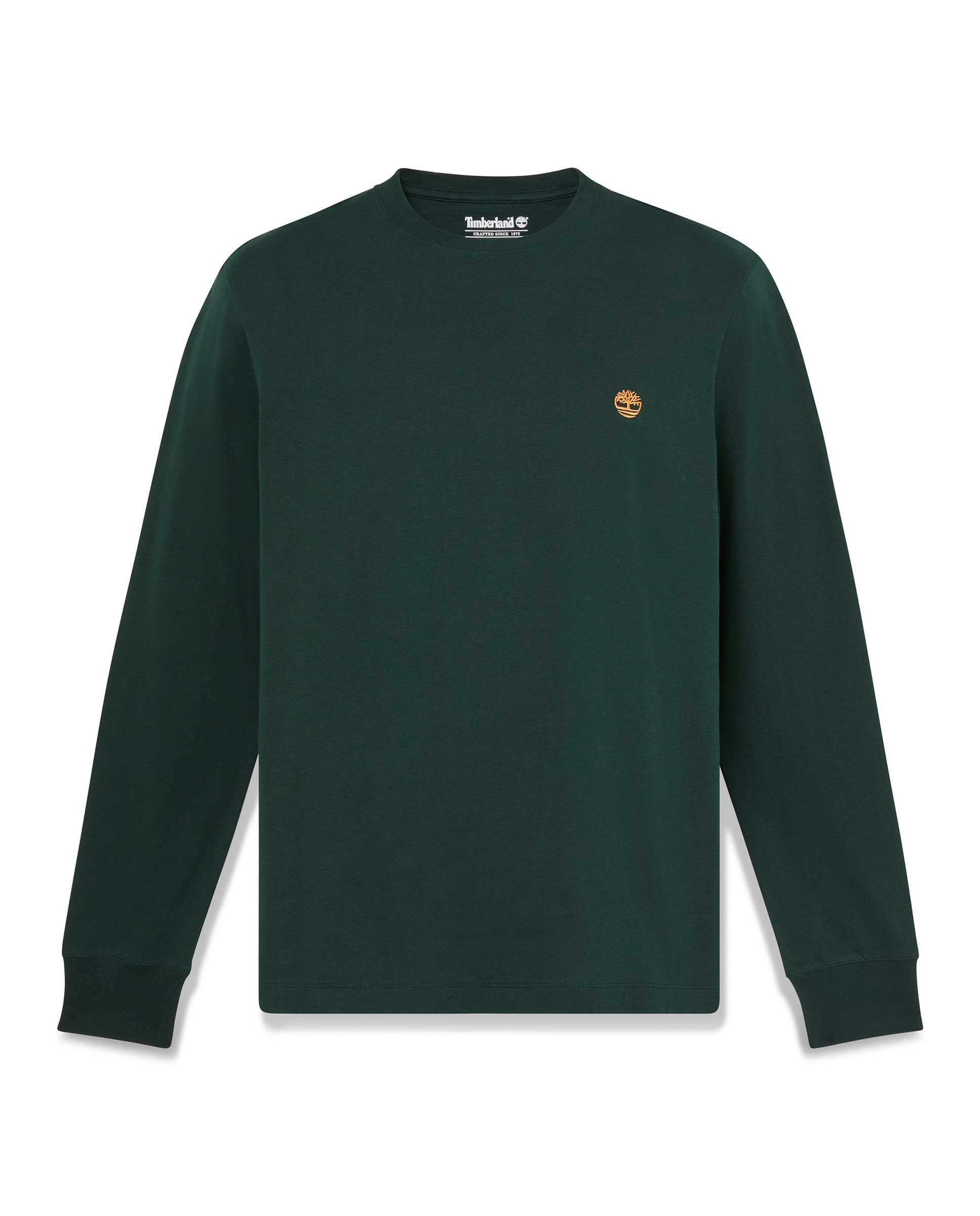 Camiseta de hombre de manga larga bordada ajustada dunstan river - Timberland - Verde oscuro Verde oscuro-5