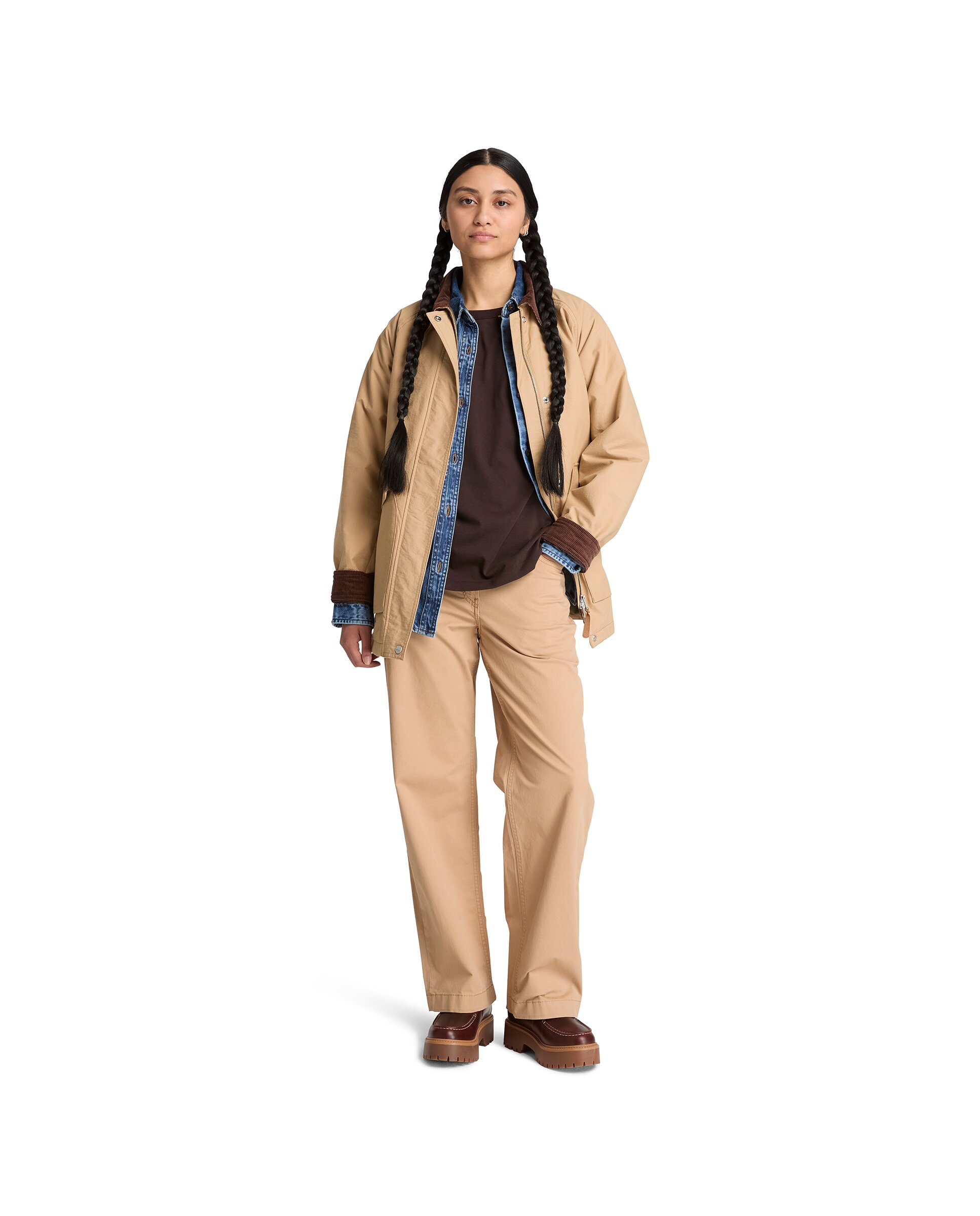Imagen 2 de Camiseta de mujer de manga corta elevated - Timberland - Marrón oscuro Marrón oscuro
