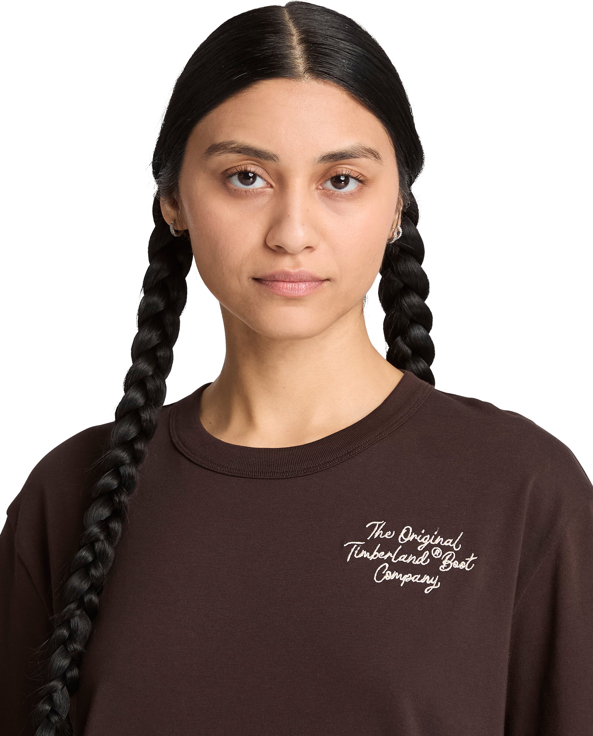 Imagen 3 de Camiseta de mujer de manga corta elevated - Timberland - Marrón oscuro Marrón oscuro