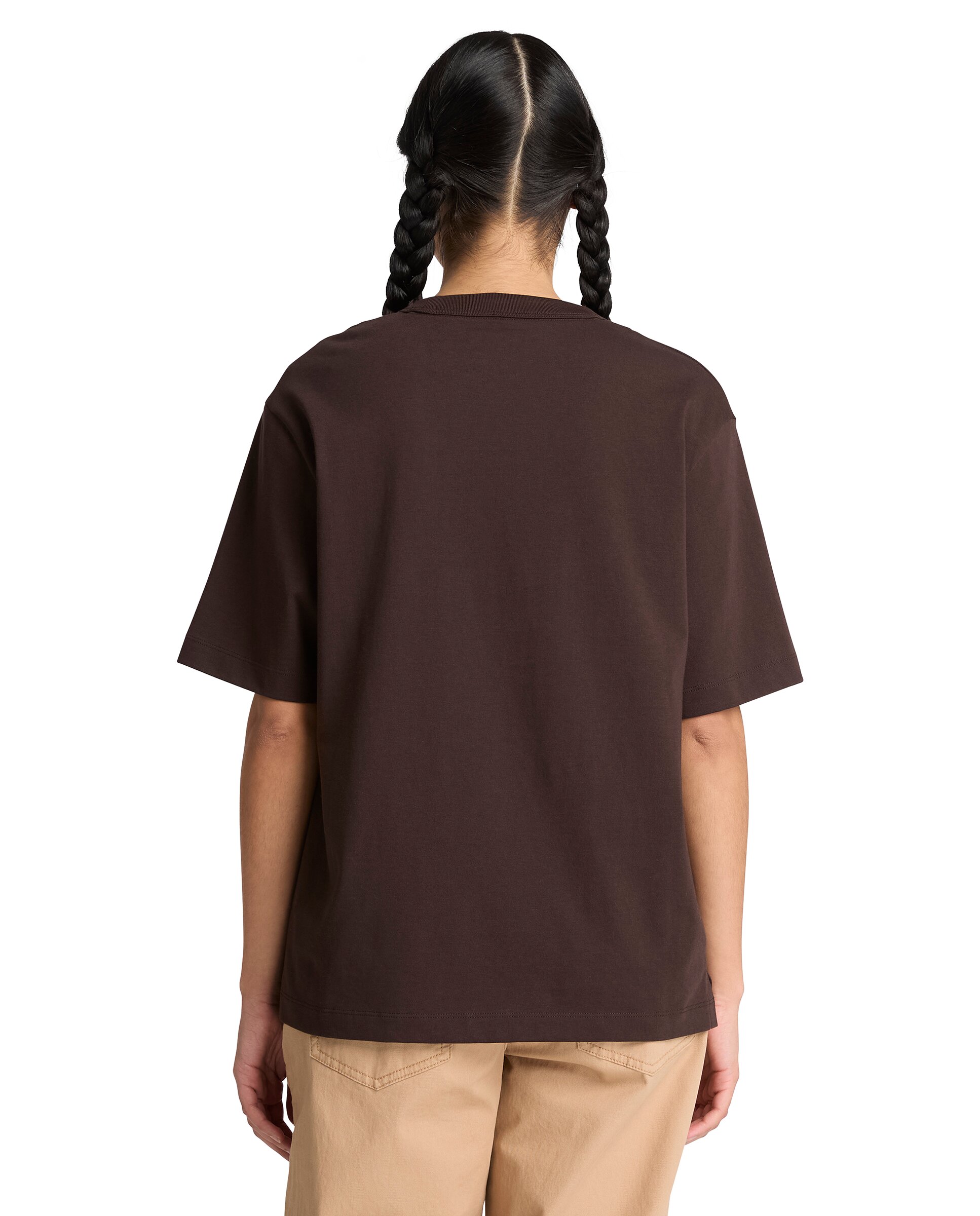 Imagen 4 de Camiseta de mujer de manga corta elevated - Timberland - Marrón oscuro Marrón oscuro