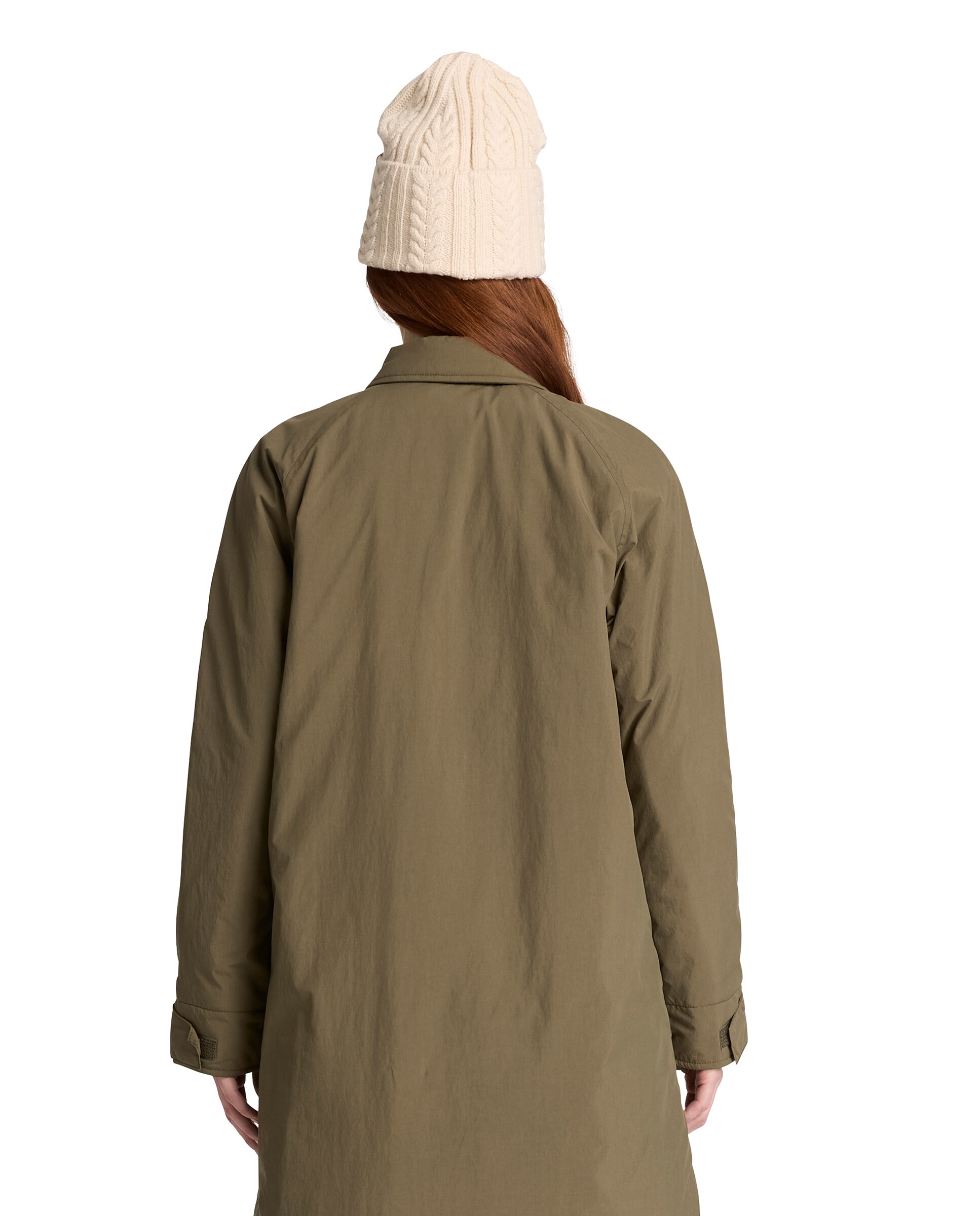 Imagen 4 de Parka larga de mujer con bolsillos de plastrón y cuello camisero - Timberland - Verde oscuro Verde oscuro