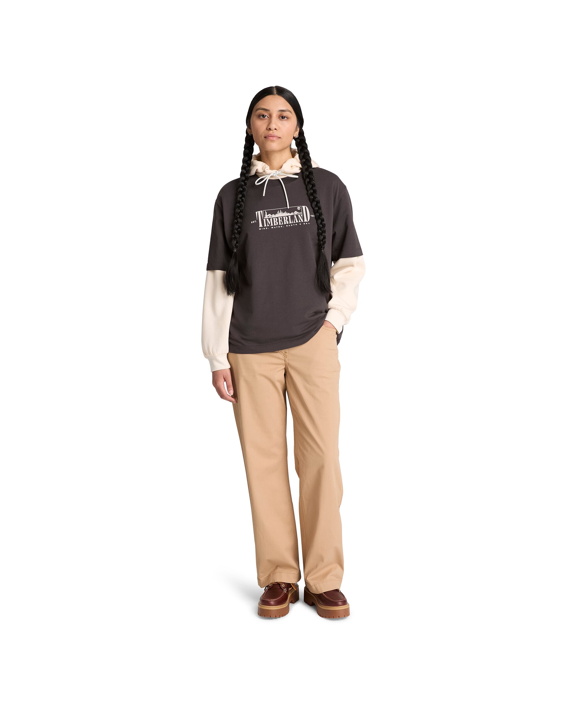 Imagen 2 de Camiseta de mujer de manga corta con estampado gráfico - Timberland - Gris oscuro Gris oscuro