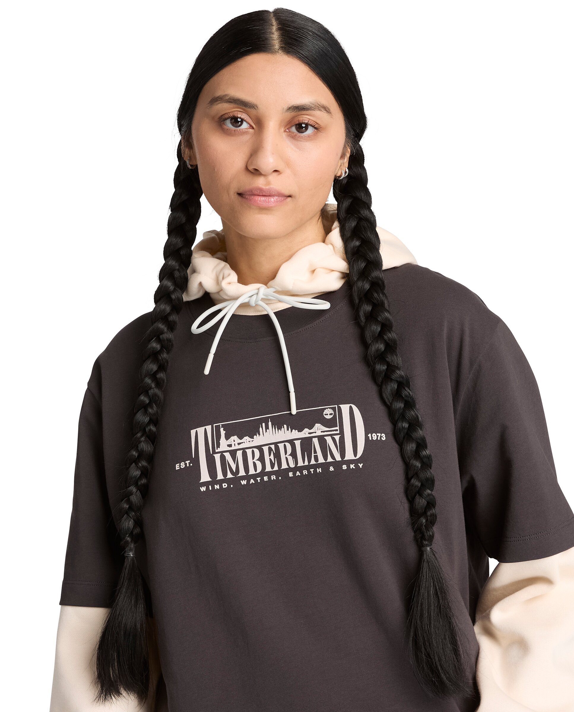 Imagen 3 de Camiseta de mujer de manga corta con estampado gráfico - Timberland - Gris oscuro Gris oscuro
