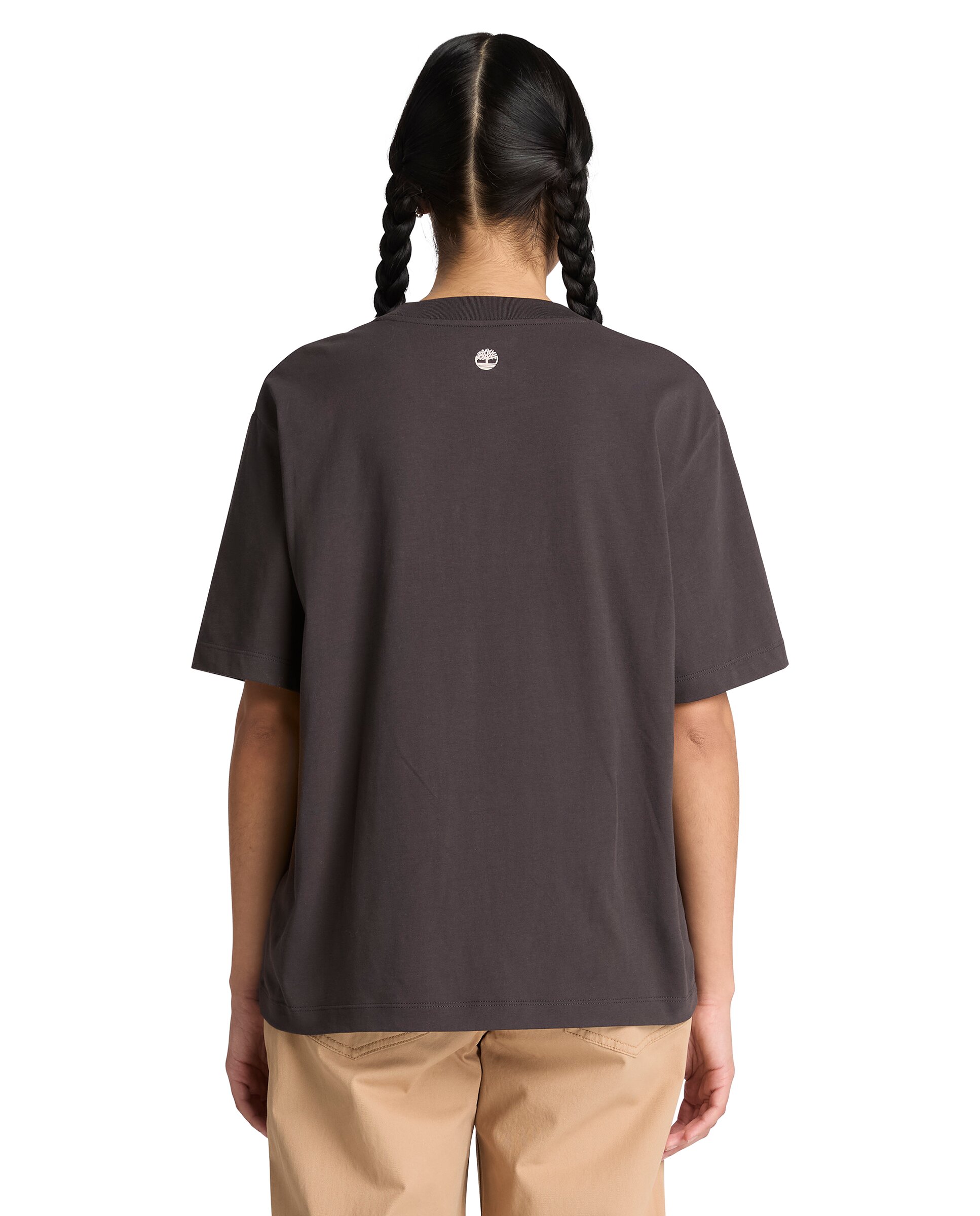 Imagen 4 de Camiseta de mujer de manga corta con estampado gráfico - Timberland - Gris oscuro Gris oscuro