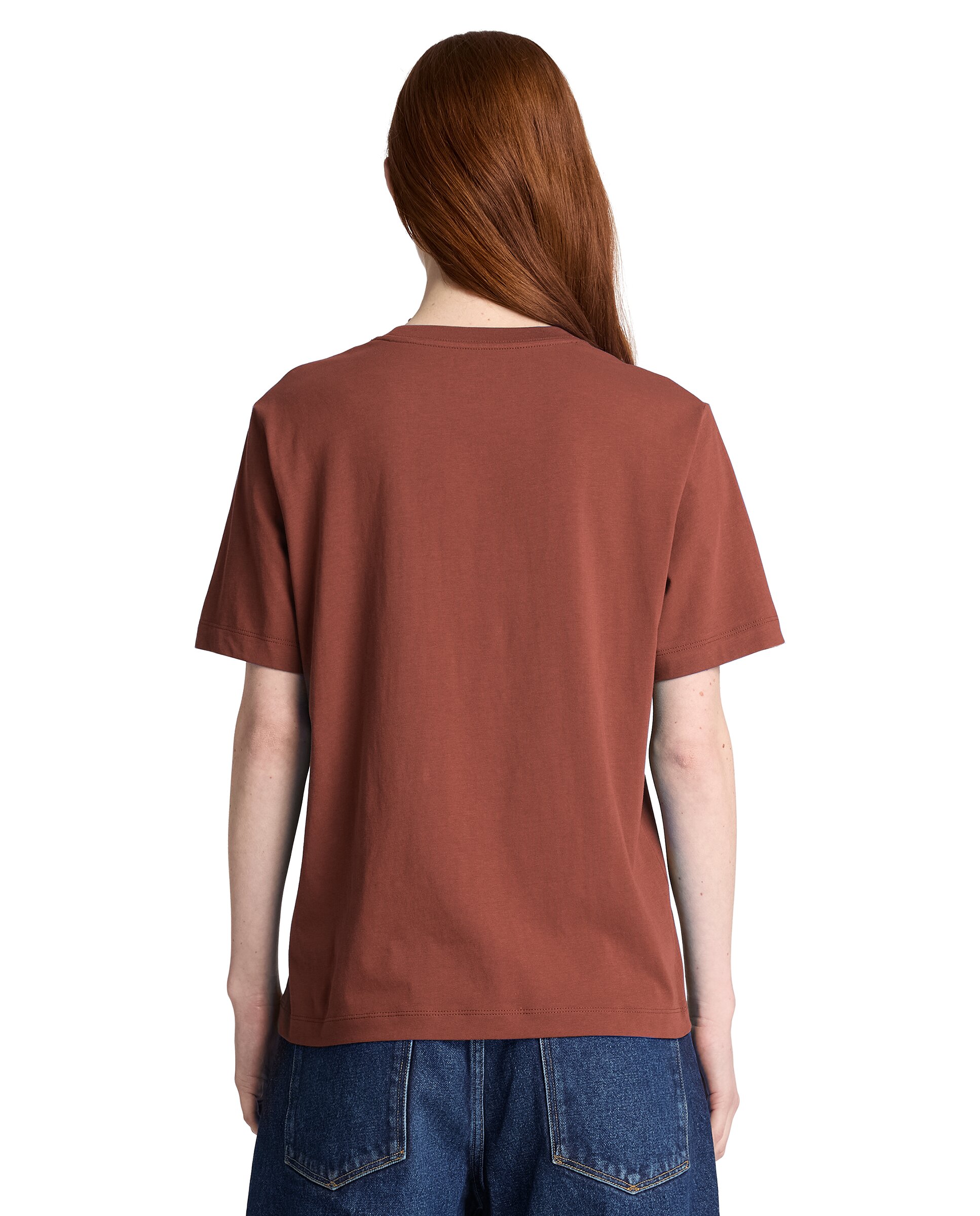 Imagen 4 de Camiseta de mujer de cuello redondo y manga corta crafted - Timberland - Teja Teja