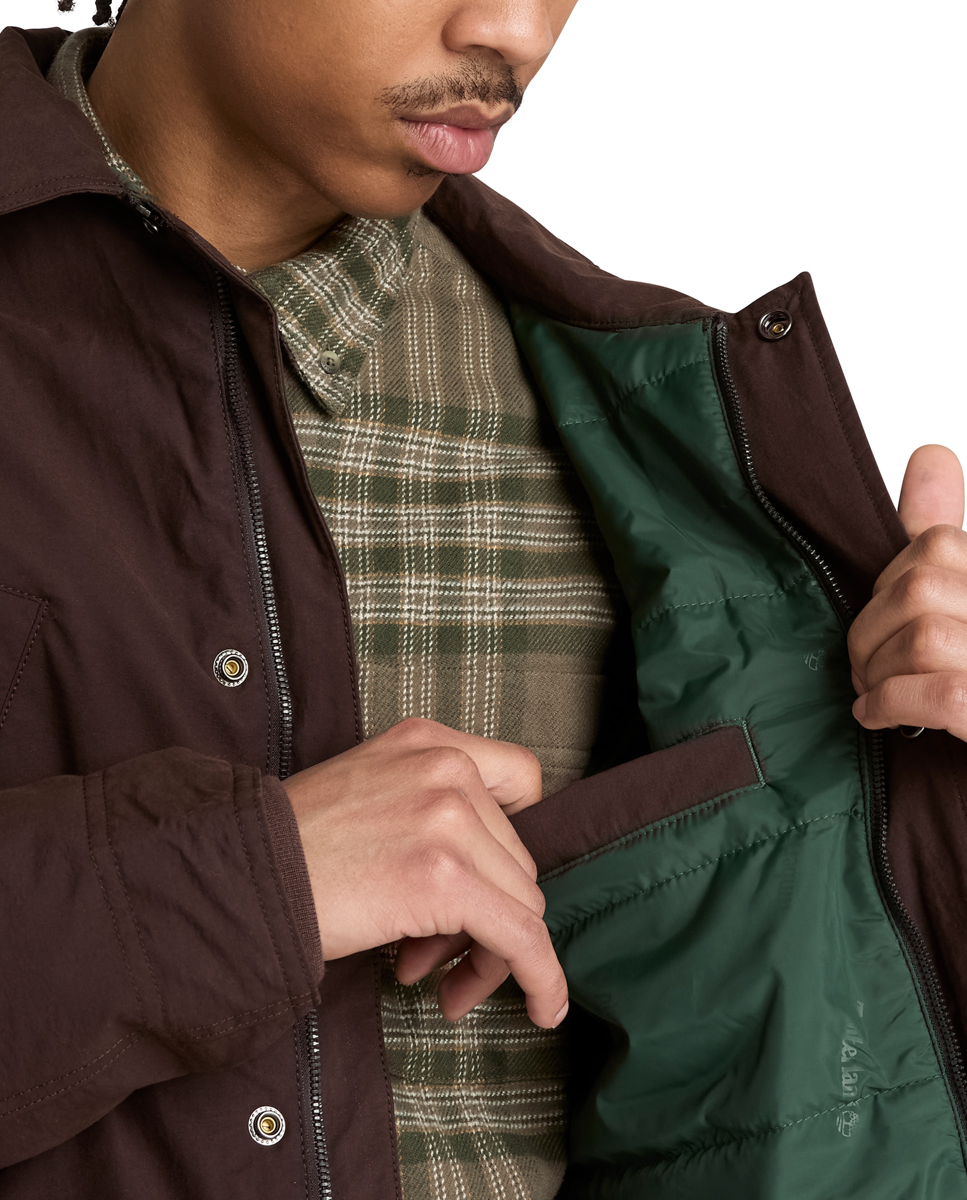 Abrigo de hombre con aislamiento wenham field - Timberland - Marrón Marrón-3