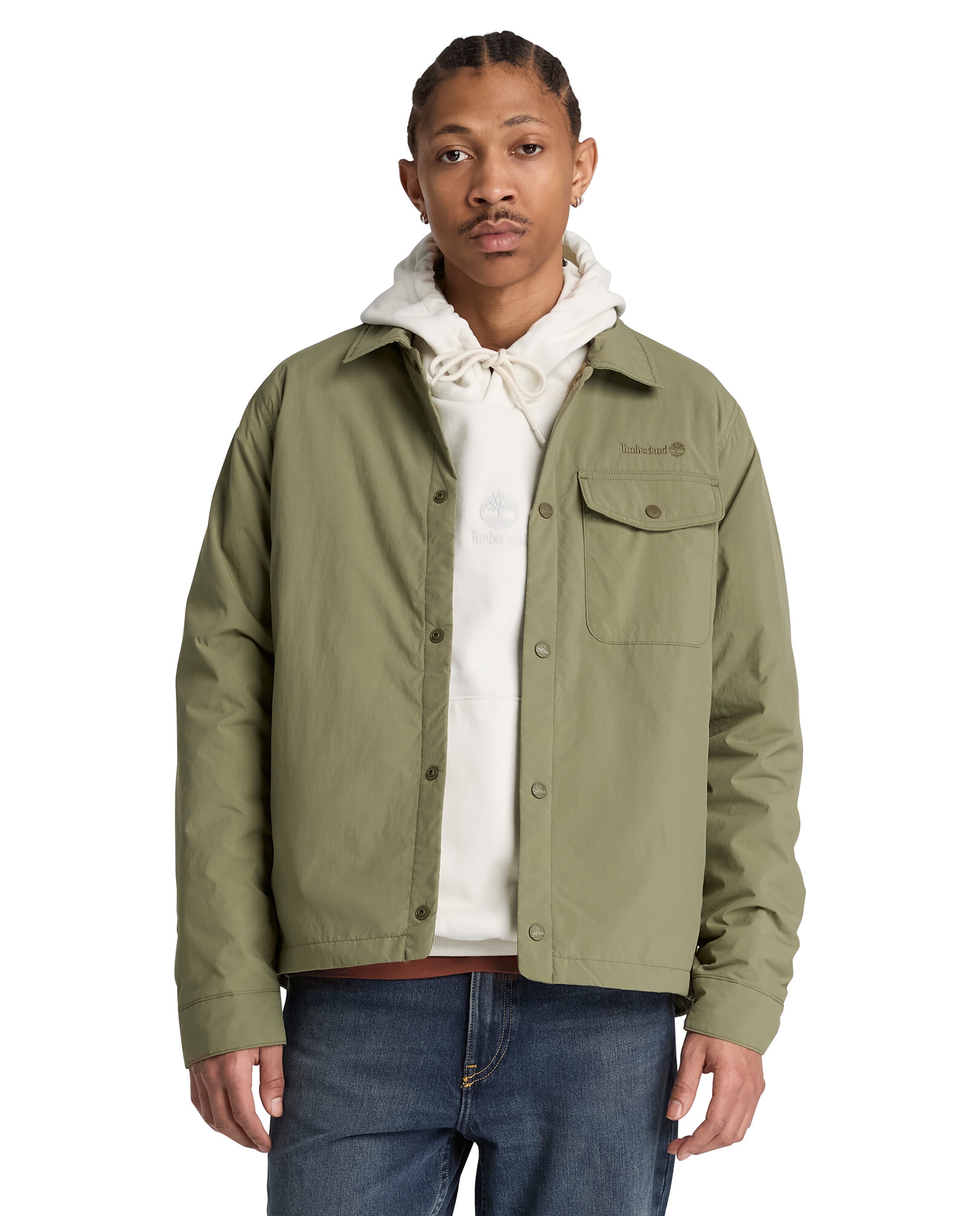 Sobrecamisa de hombre tejido técnico - Timberland - Verde Verde-1