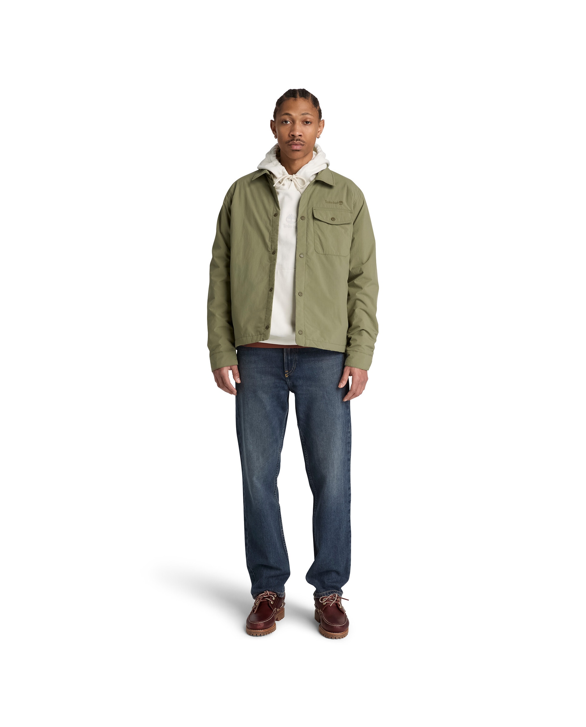 Sobrecamisa de hombre tejido técnico - Timberland - Verde Verde-2