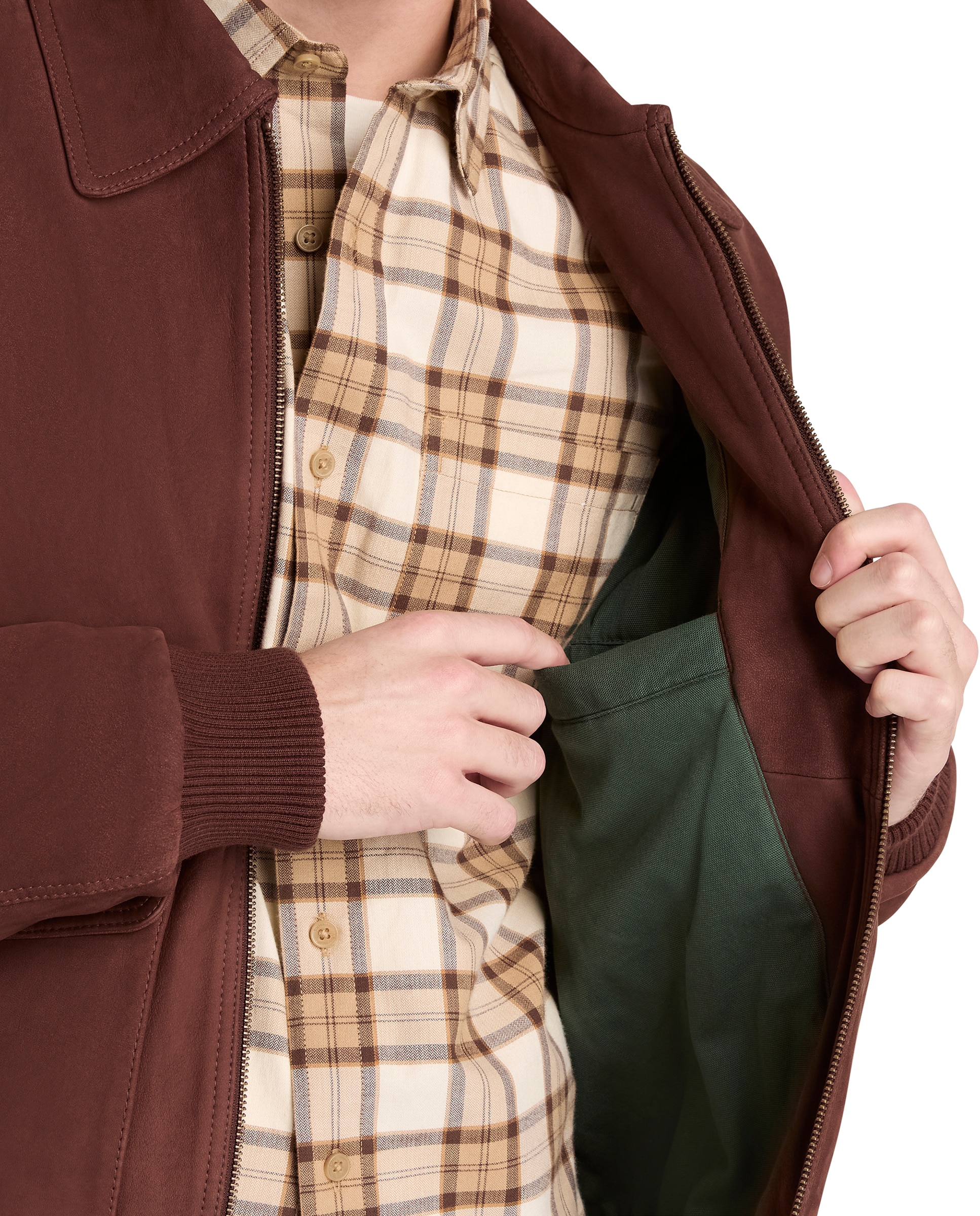 Cazadora bómber de hombre de cuero - Timberland - Marrón Marrón-3