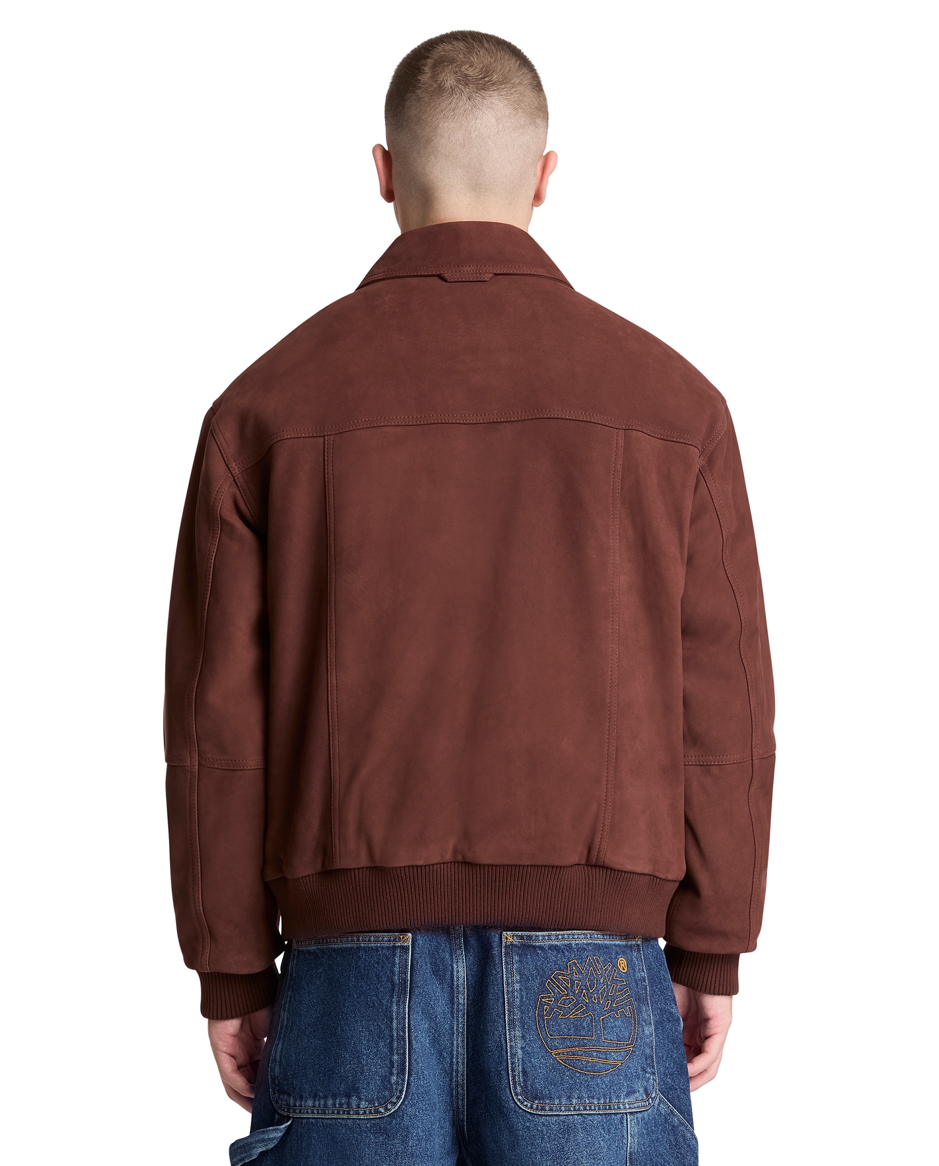 Cazadora bómber de hombre de cuero - Timberland - Marrón Marrón-4