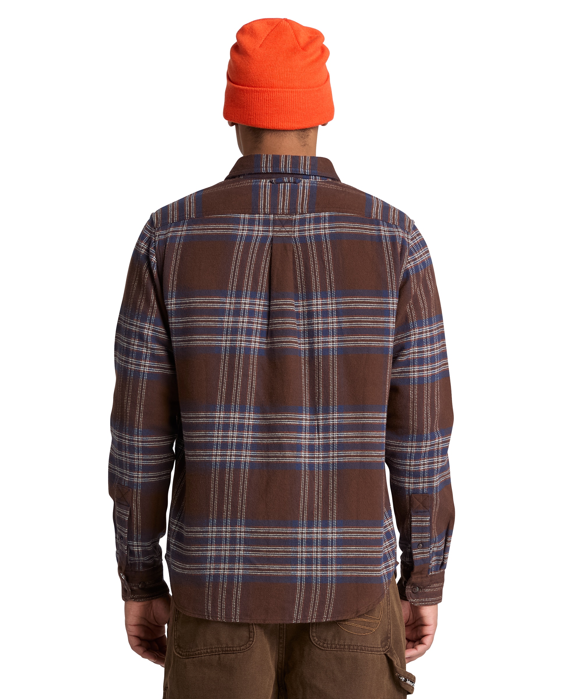 Camisa de hombre de corte estándar con bolsillo a cuadros - Timberland - Marrón Marrón-2
