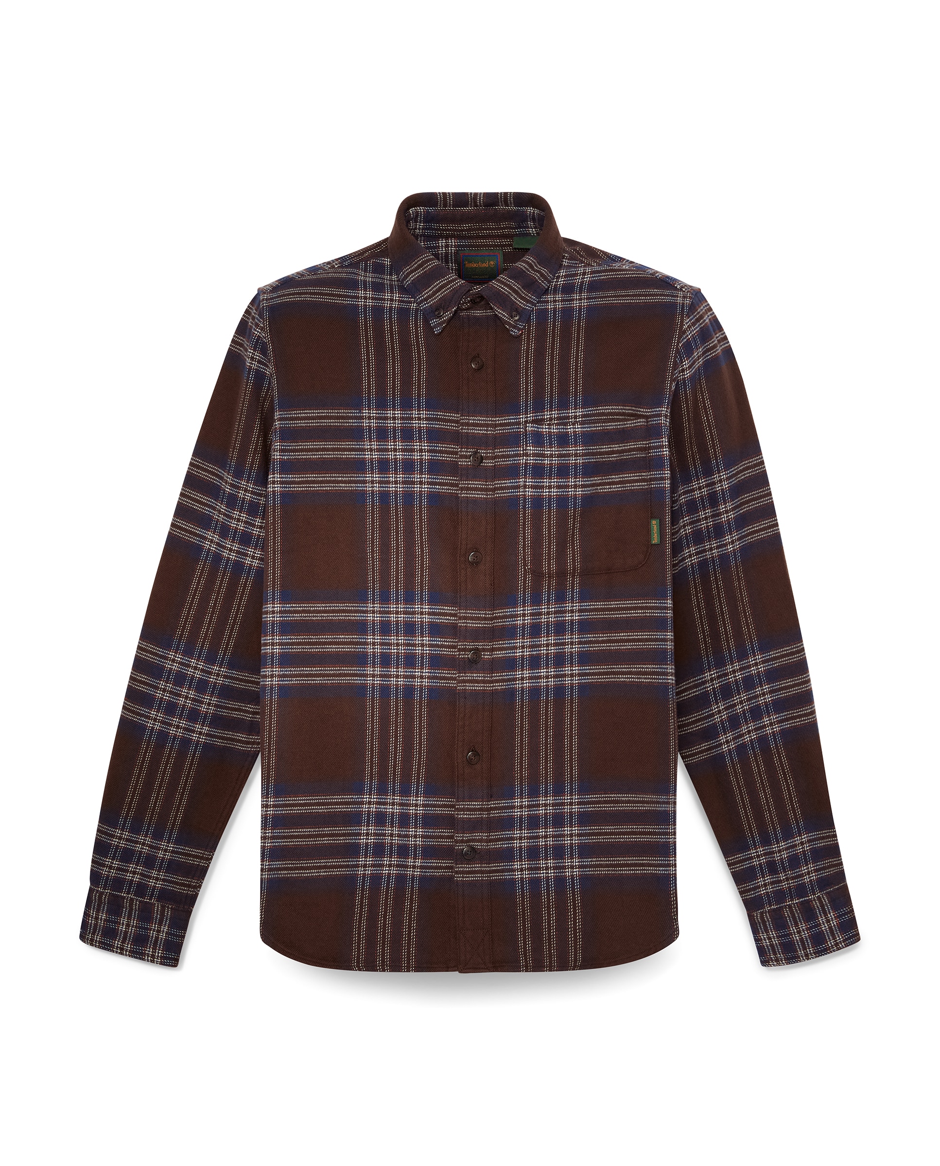 Camisa de hombre de corte estándar con bolsillo a cuadros - Timberland - Marrón Marrón-4