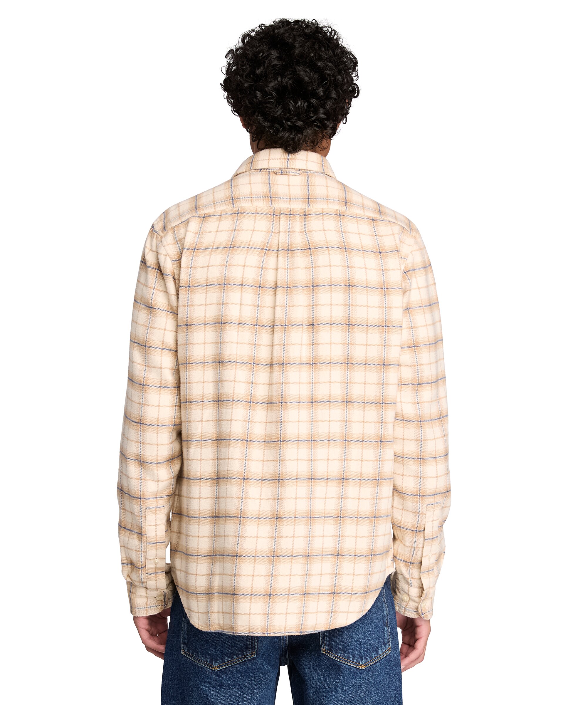 Imagen 4 de Camisa de hombre de franela de corte regular a cuadros - Timberland - Beige Beige