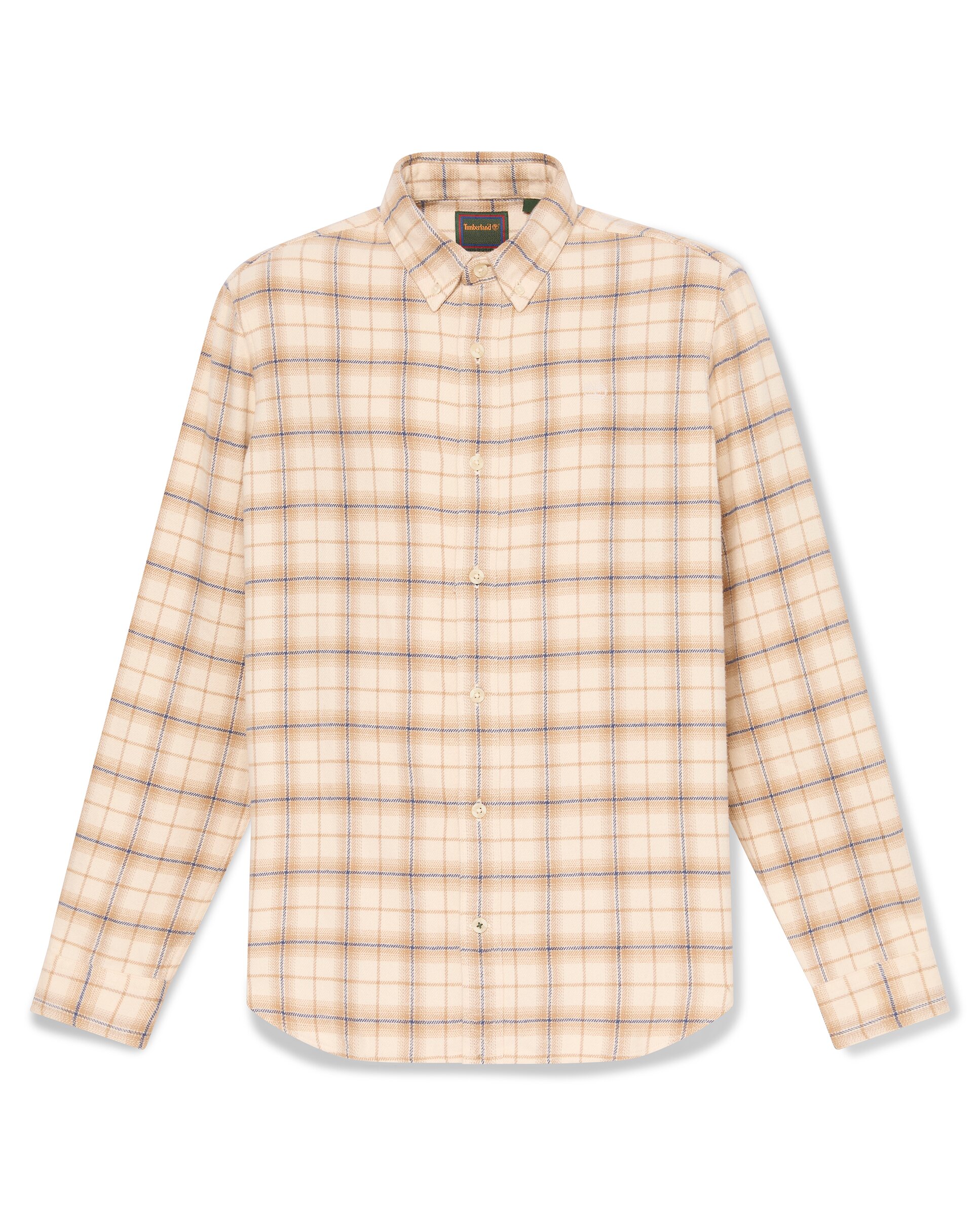 Imagen 5 de Camisa de hombre de franela de corte regular a cuadros - Timberland - Beige Beige