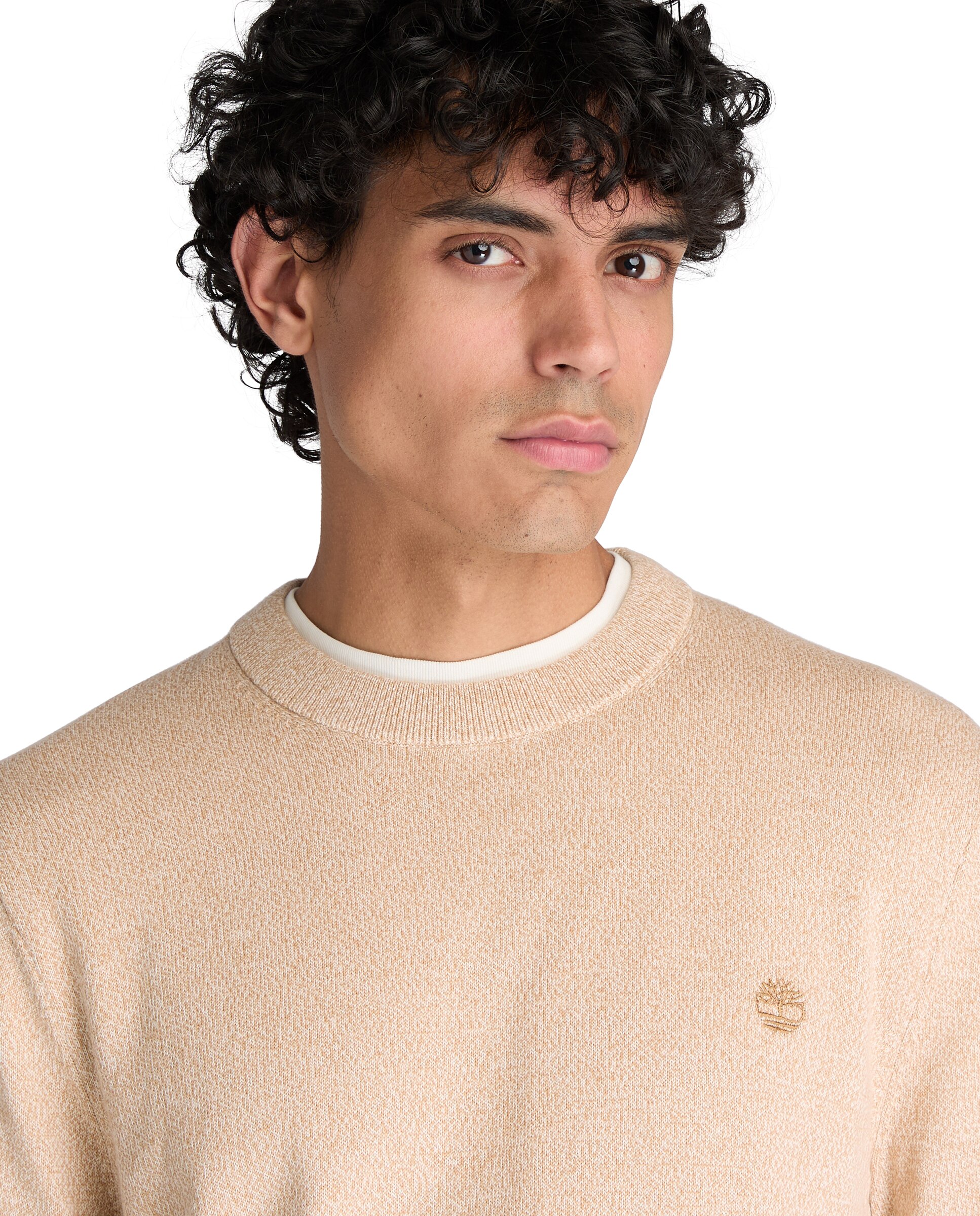 Jersey de hombre de cuello redondo de algodón williams river - Timberland - Beige Beige-3