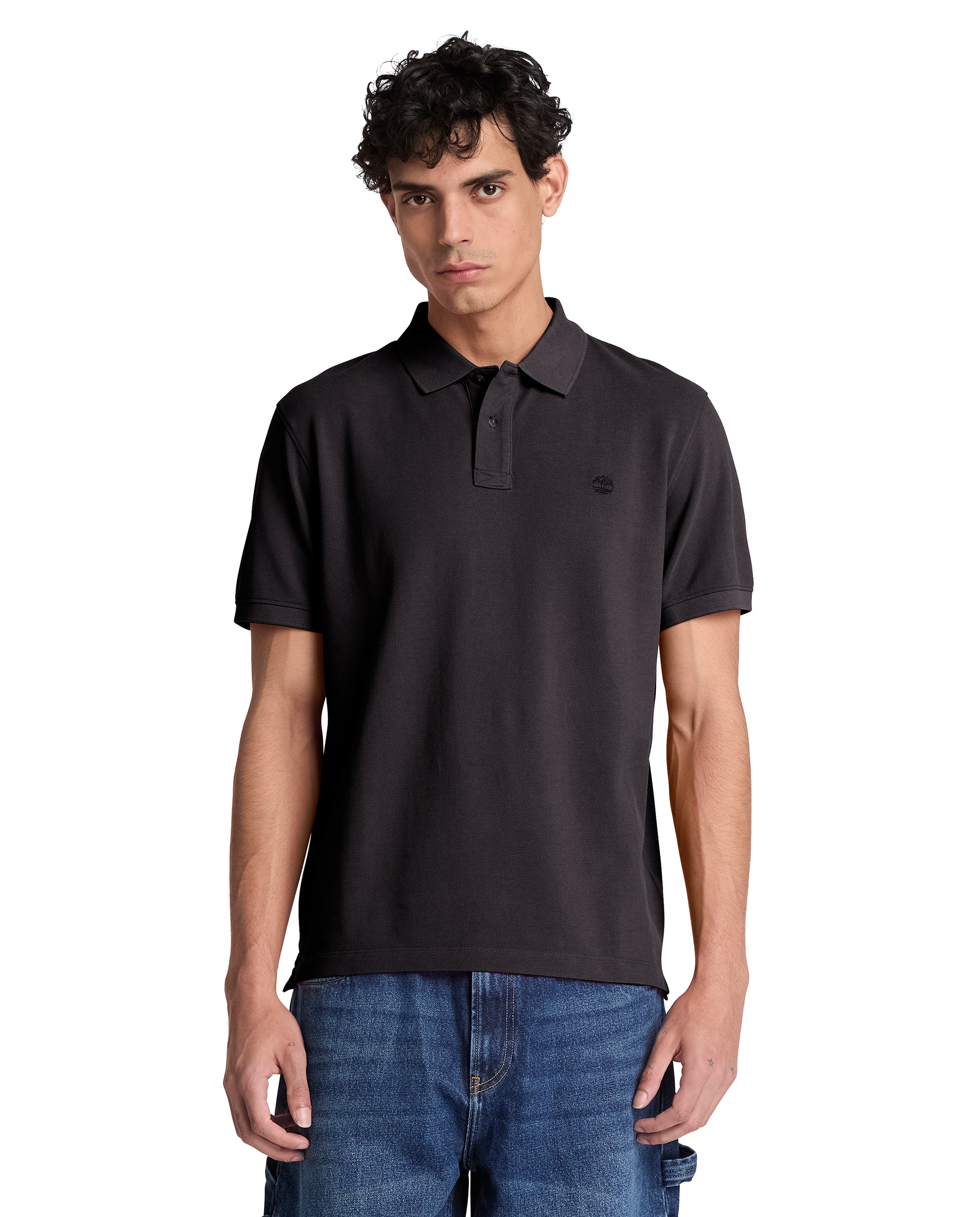 Polo de hombre de manga corta millers river - Timberland - Negro Negro-1