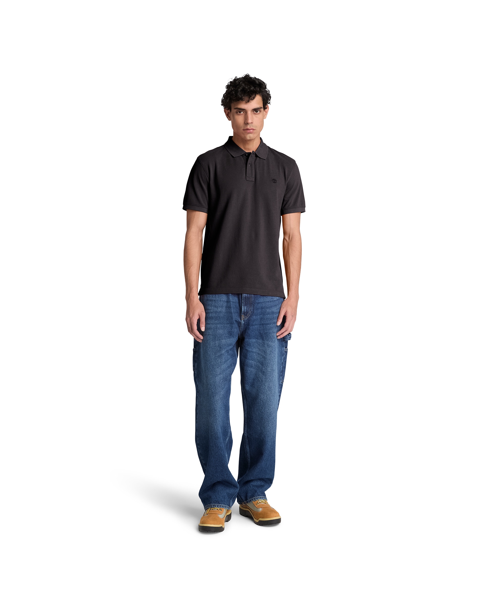 Polo de hombre de manga corta millers river - Timberland - Negro Negro-2