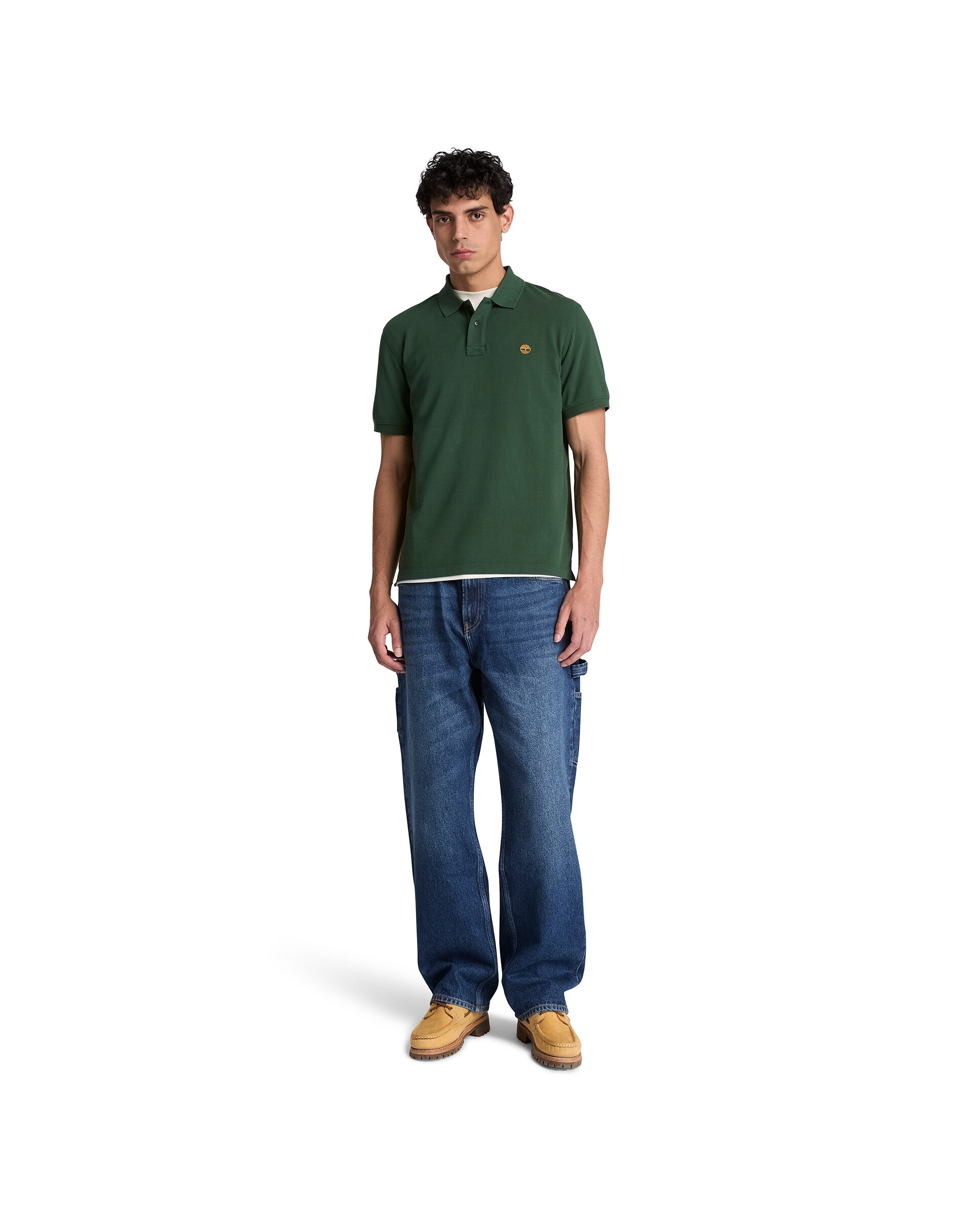 Polo de hombre de manga corta millers river - Timberland - Verde oscuro Verde oscuro-2