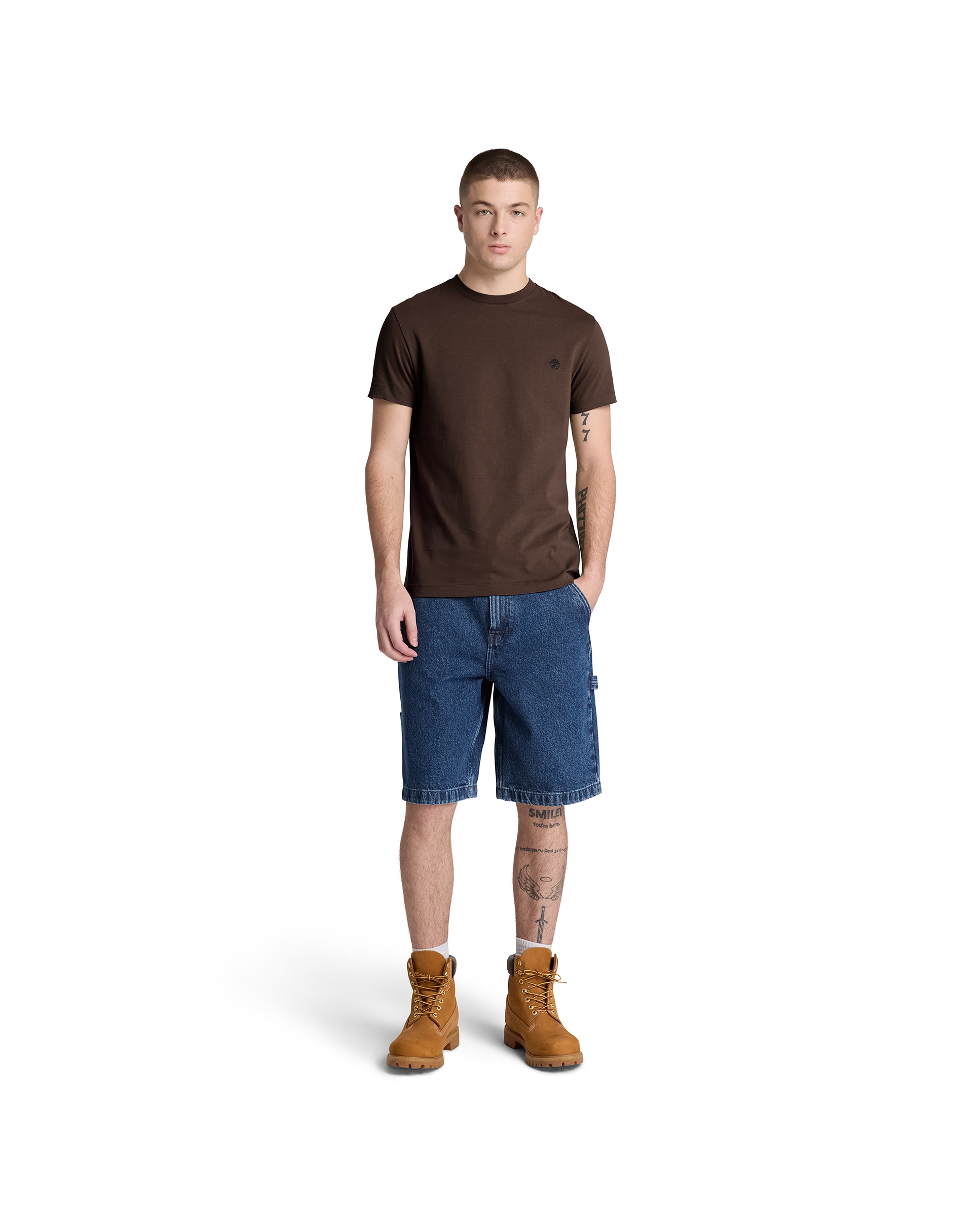 Camiseta de hombre de manga corta y corte entallado dunstan river - Timberland - Marrón oscuro Marrón oscuro-2