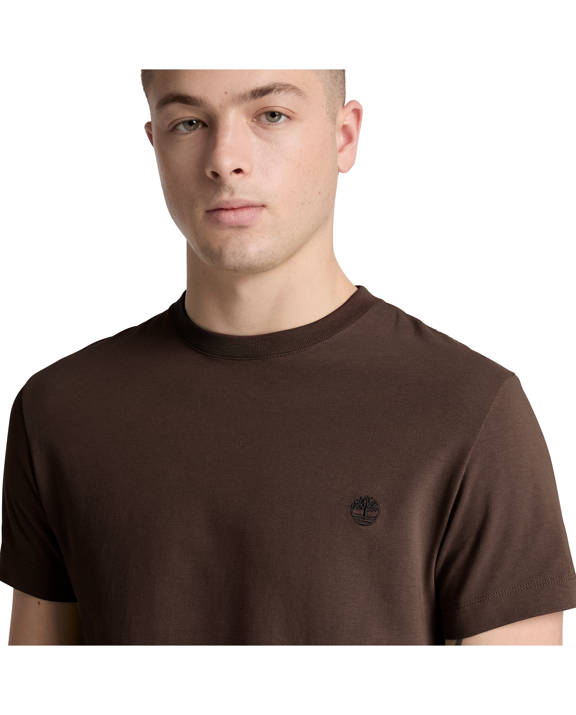 Camiseta de hombre de manga corta y corte entallado dunstan river - Timberland - Marrón oscuro Marrón oscuro-3
