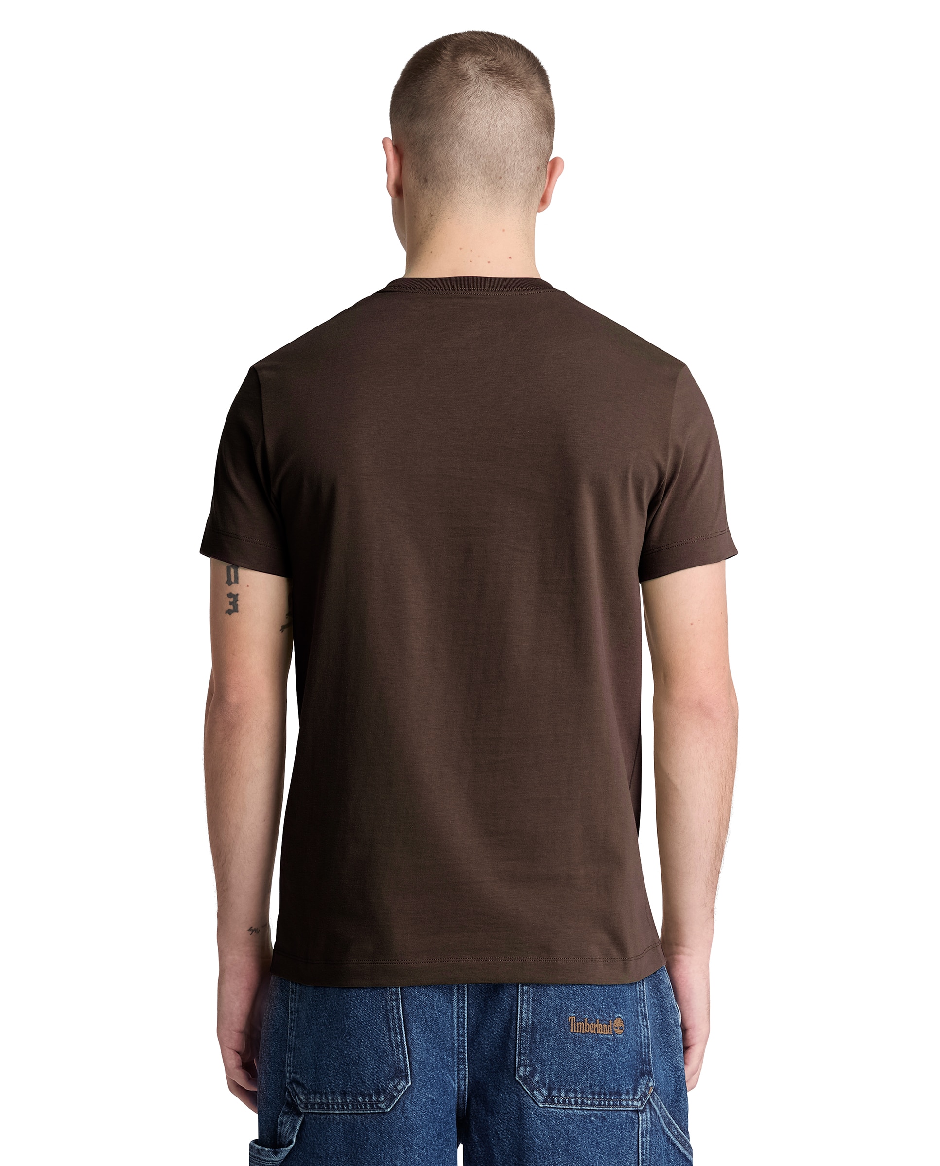 Camiseta de hombre de manga corta y corte entallado dunstan river - Timberland - Marrón oscuro Marrón oscuro-4