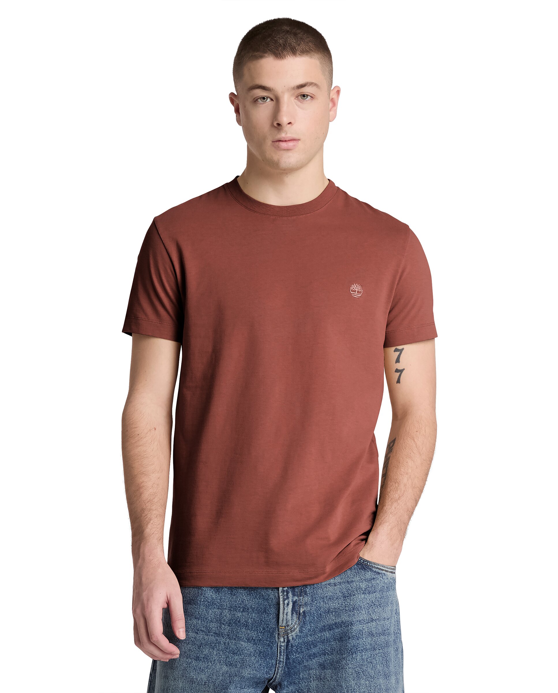 Imagen 0 de Camiseta de hombre de manga corta y corte entallado dunstan river Rojo Teja