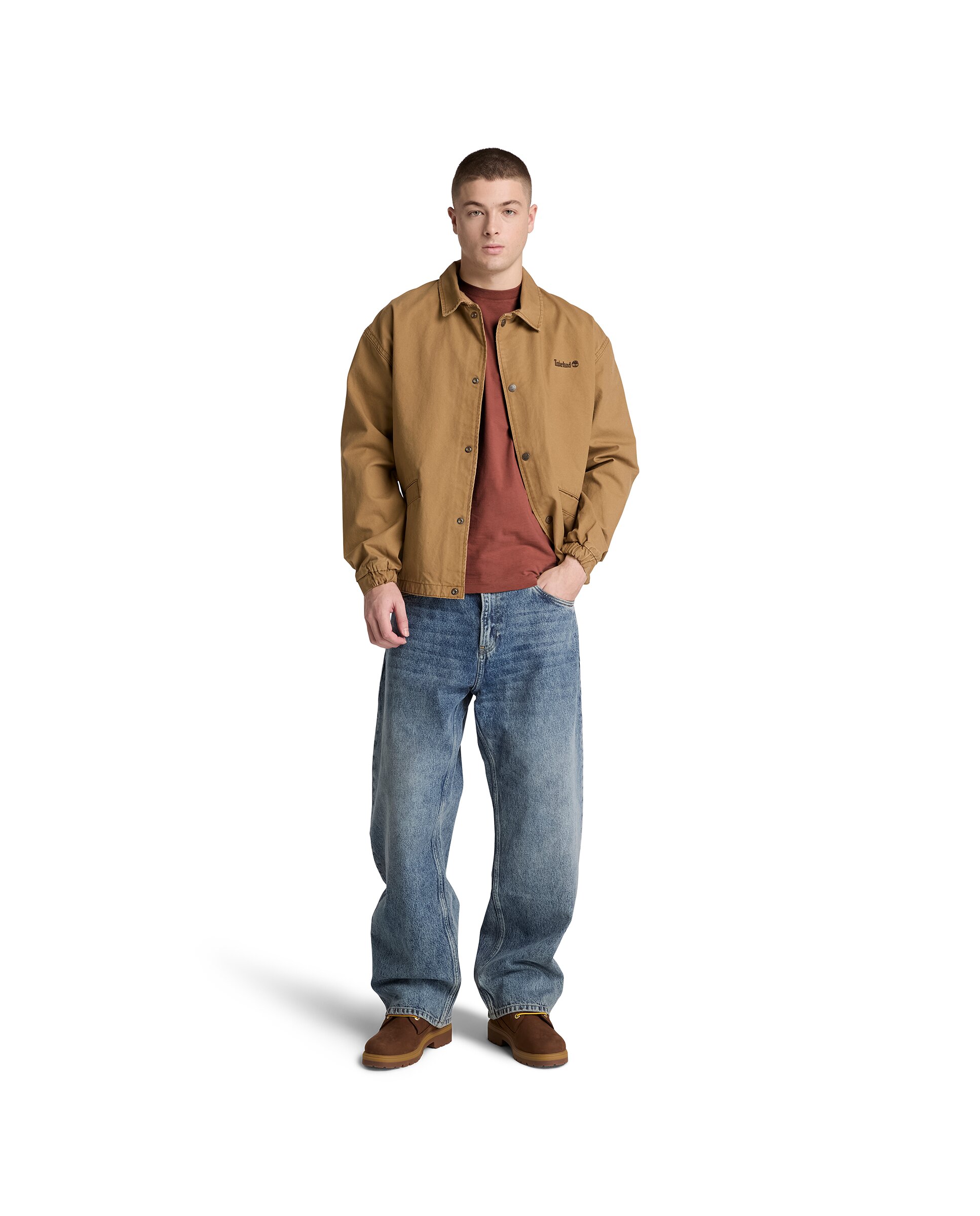 Camiseta de hombre de manga corta y corte entallado dunstan river - Timberland - Rojo Teja Rojo Teja-2