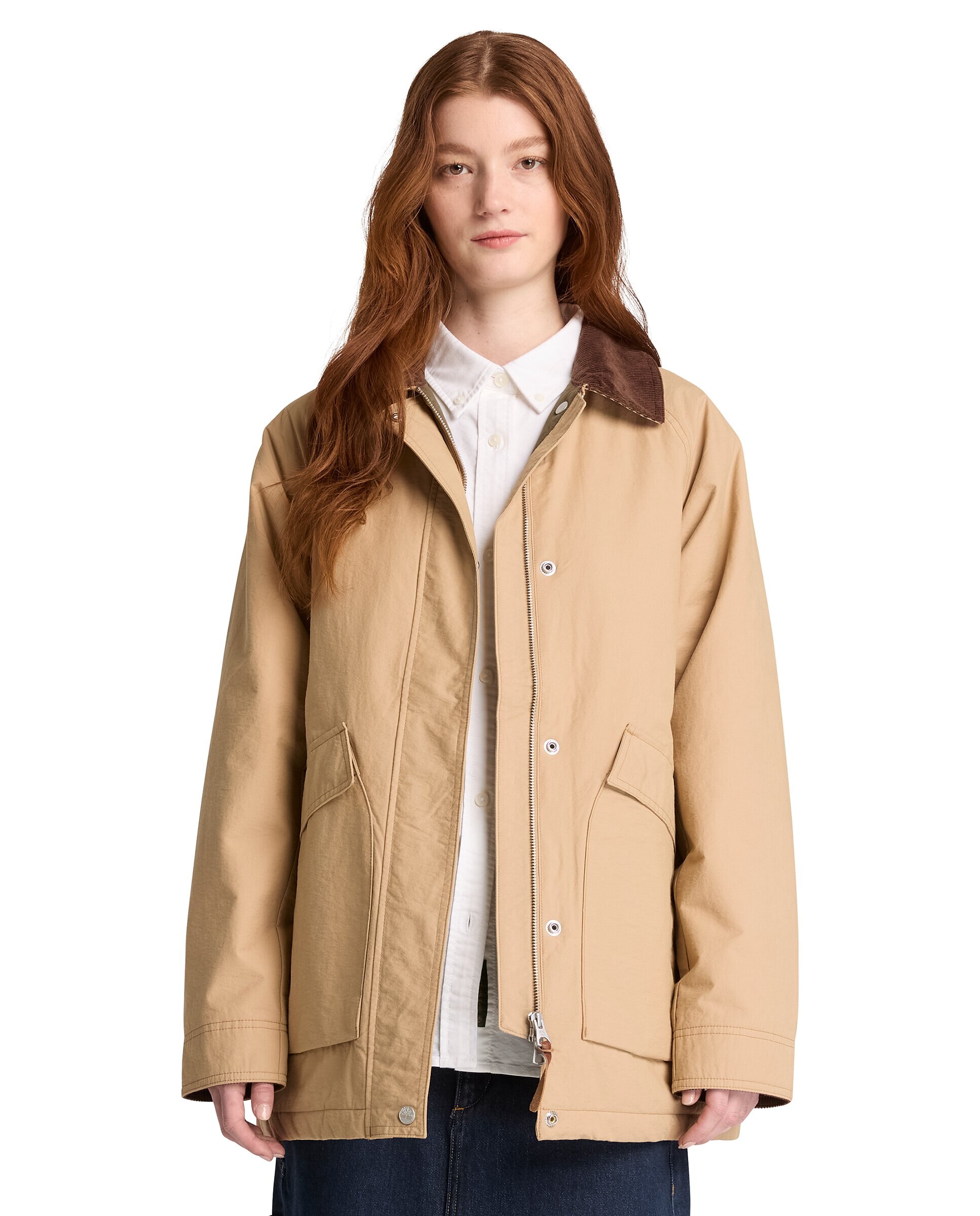 Imagen 0 de Abrigo de lona de mujer impermeable e hidrófugo wenham Marrón claro
