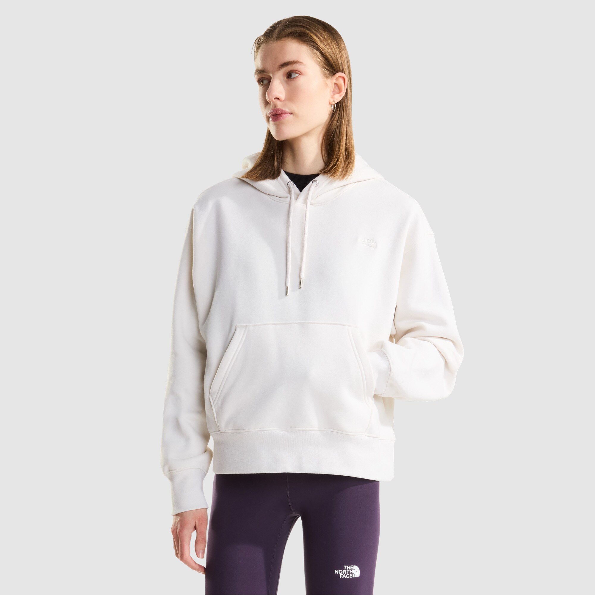 Imagen 0 de Sudadera con capucha de corte recto y holgado con cuello redondo para mujer TNF™ Essential para mujer The North Face Blanco
